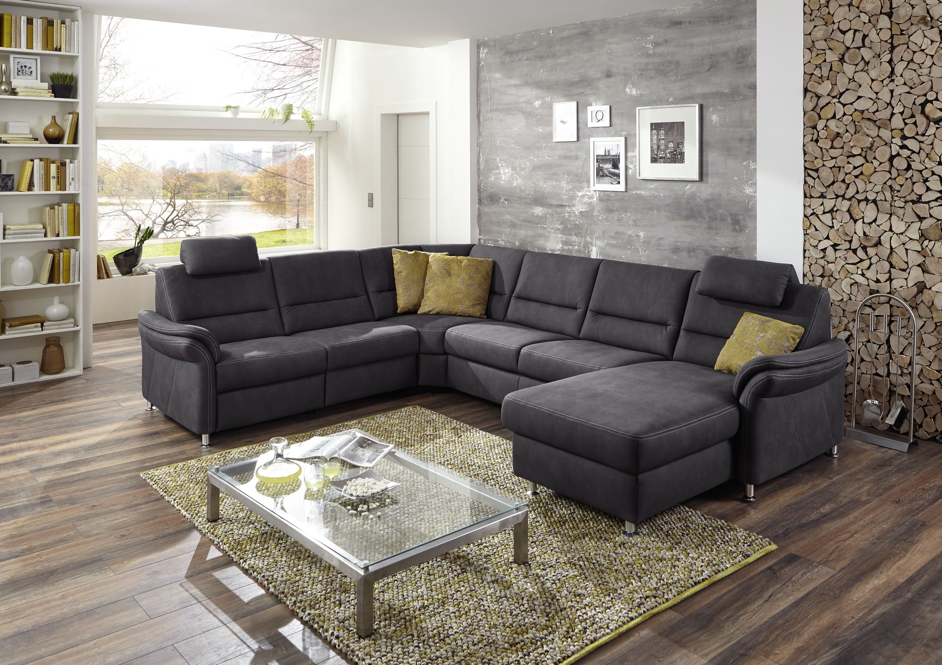 Flexmaster Wohnlandschaft Danny Grau Gestell langer Schenkel links Flexmaster Wohnlandschaft Danny Grau Gestell langer Schenkel links