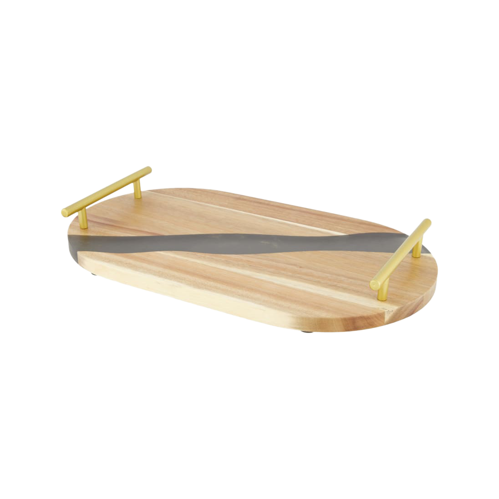 Tablett Akazie Natur-Grau