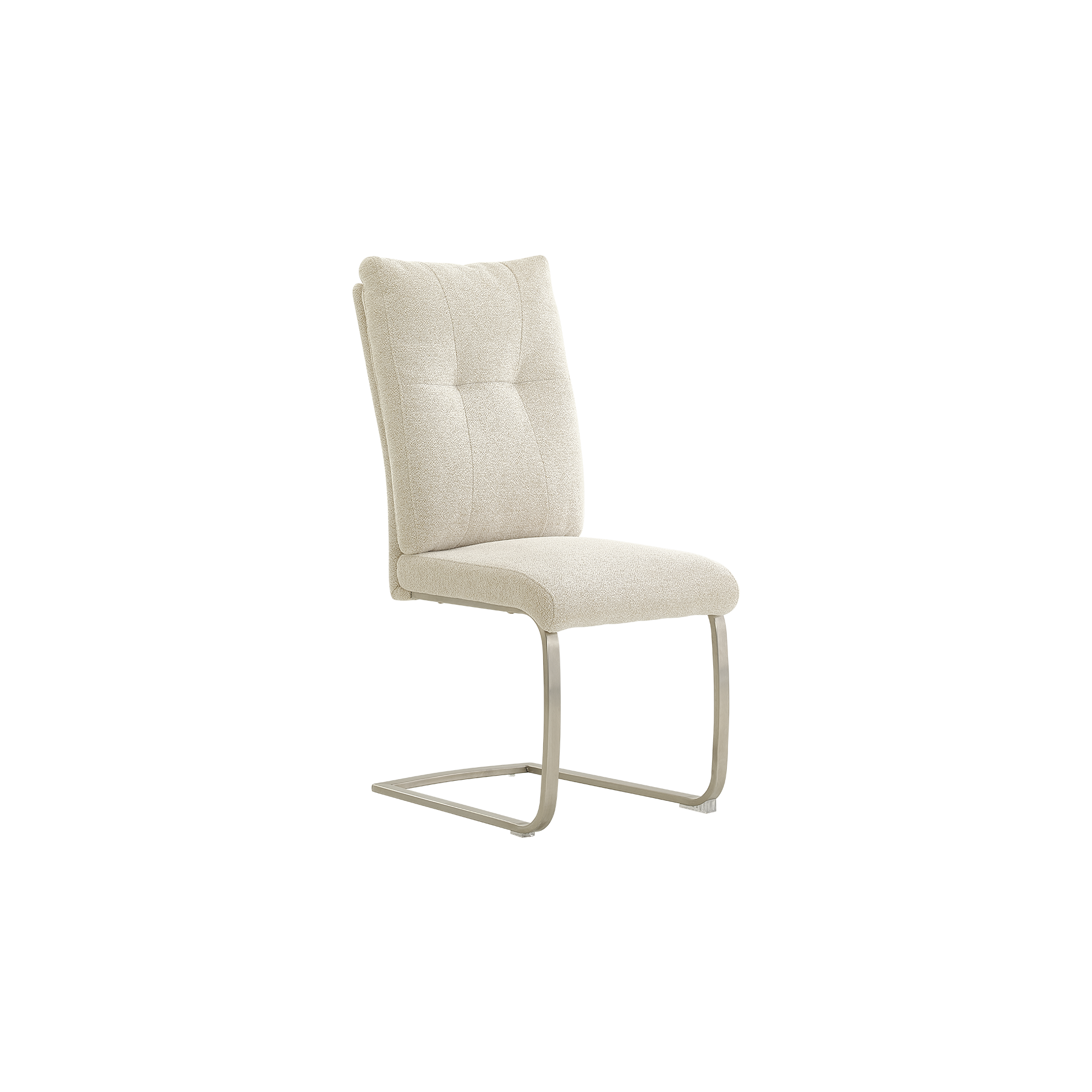 Schwingstuhl Alvess Gestell Edelstahl Bezug Beige