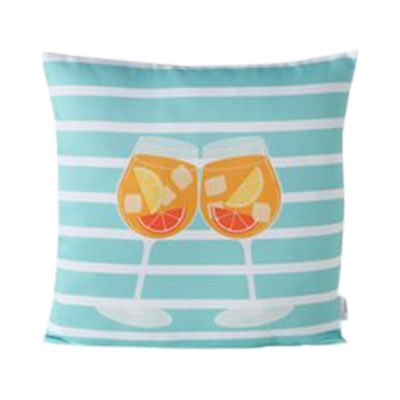 Kissen Spritz Türkis-Weiß-Orange cm Kissen Spritz Türkis-Weiß-Orange cm
