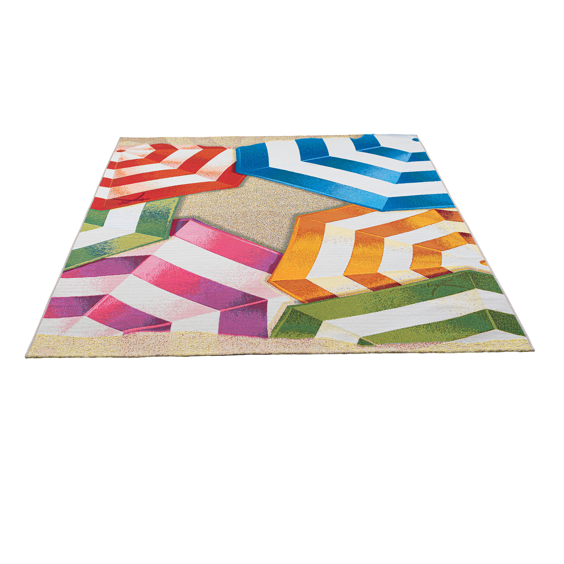 Outdoorteppich Sansibar Rantum Beach 80x165 Schirme Multicolor Outdoorteppich Sansibar Rantum Beach 80x165 Schirme Multicolor