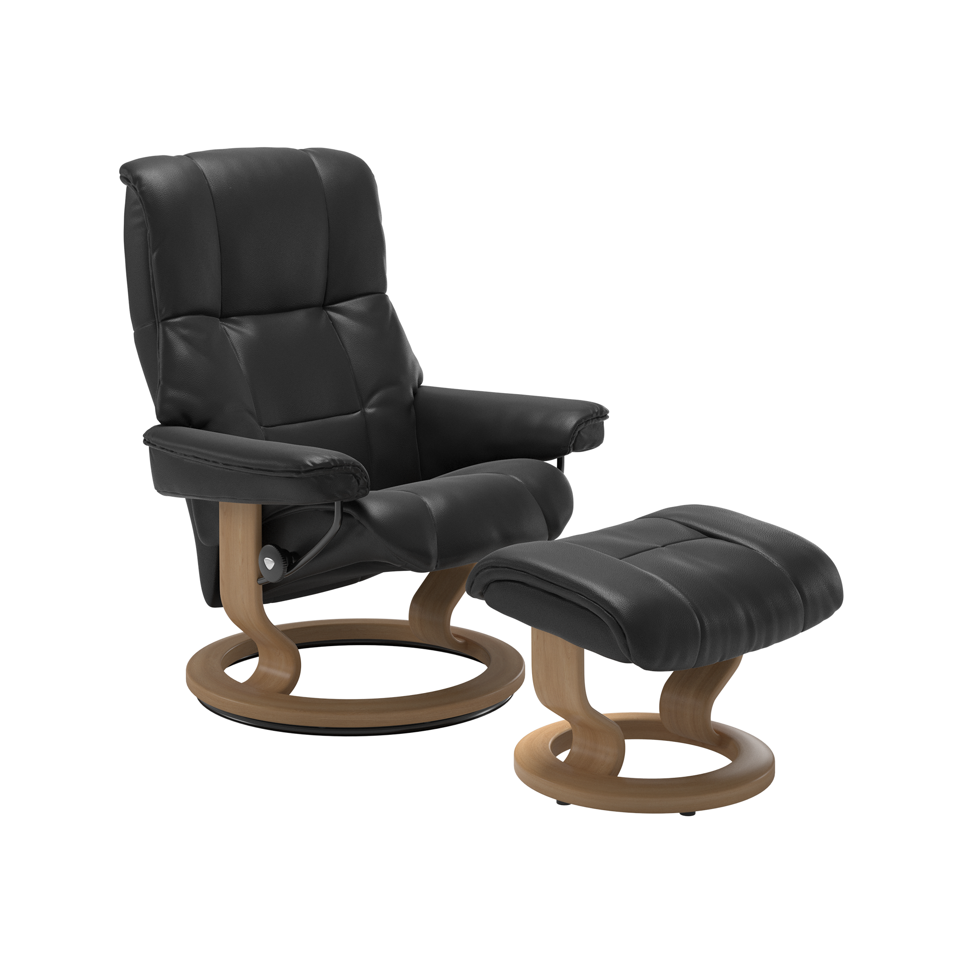 Stressless Relaxsessel mit Hocker Mayfair L Bezug Batick Black, Gestell Oak