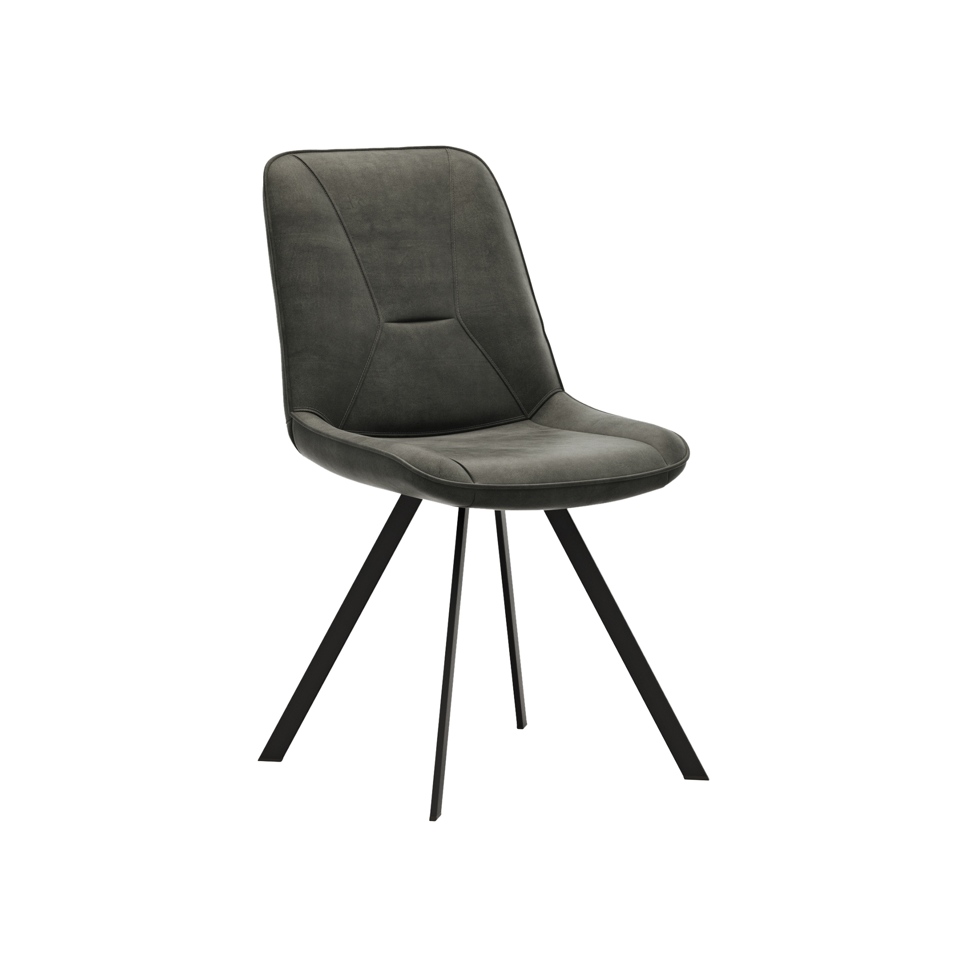 Natura Stuhl Wesley Bezug Stoff Bull Graphite Gestell Metall Schwarz pulverbeschichtet Natura Stuhl Wesley Bezug Stoff Bull Graphite Gestell Metall Schwarz pulverbeschichtet