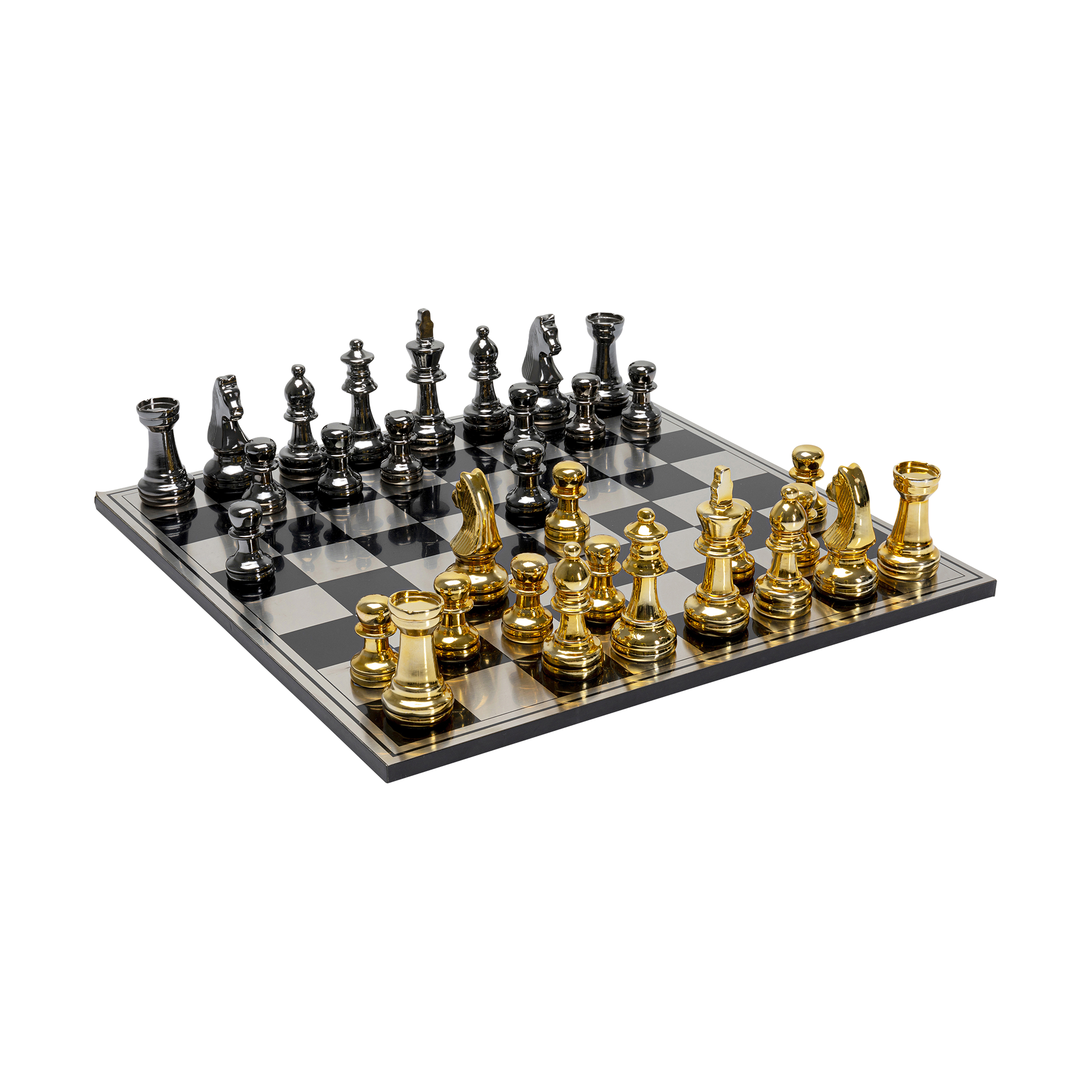 Kare Schachspiel Chess Silber