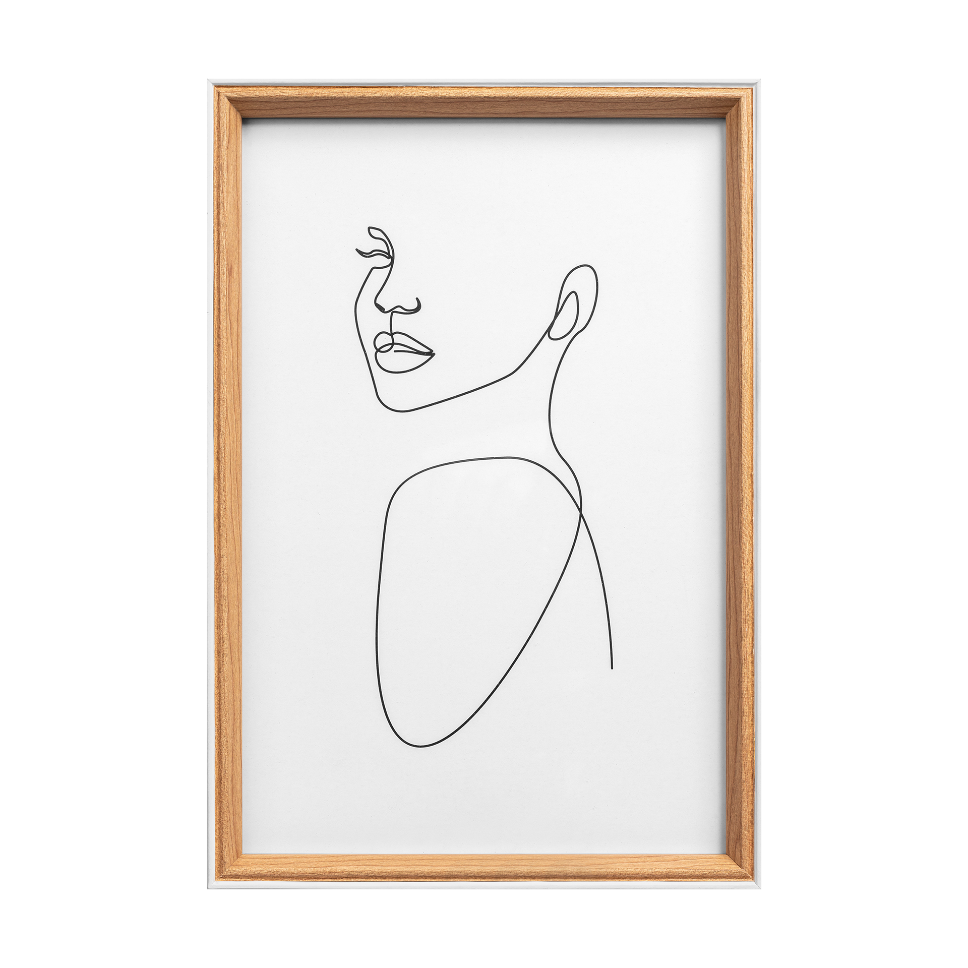 Bilderrahmen Silhouette Weiß-Buche Bilderrahmen Silhouette Weiß-Buche