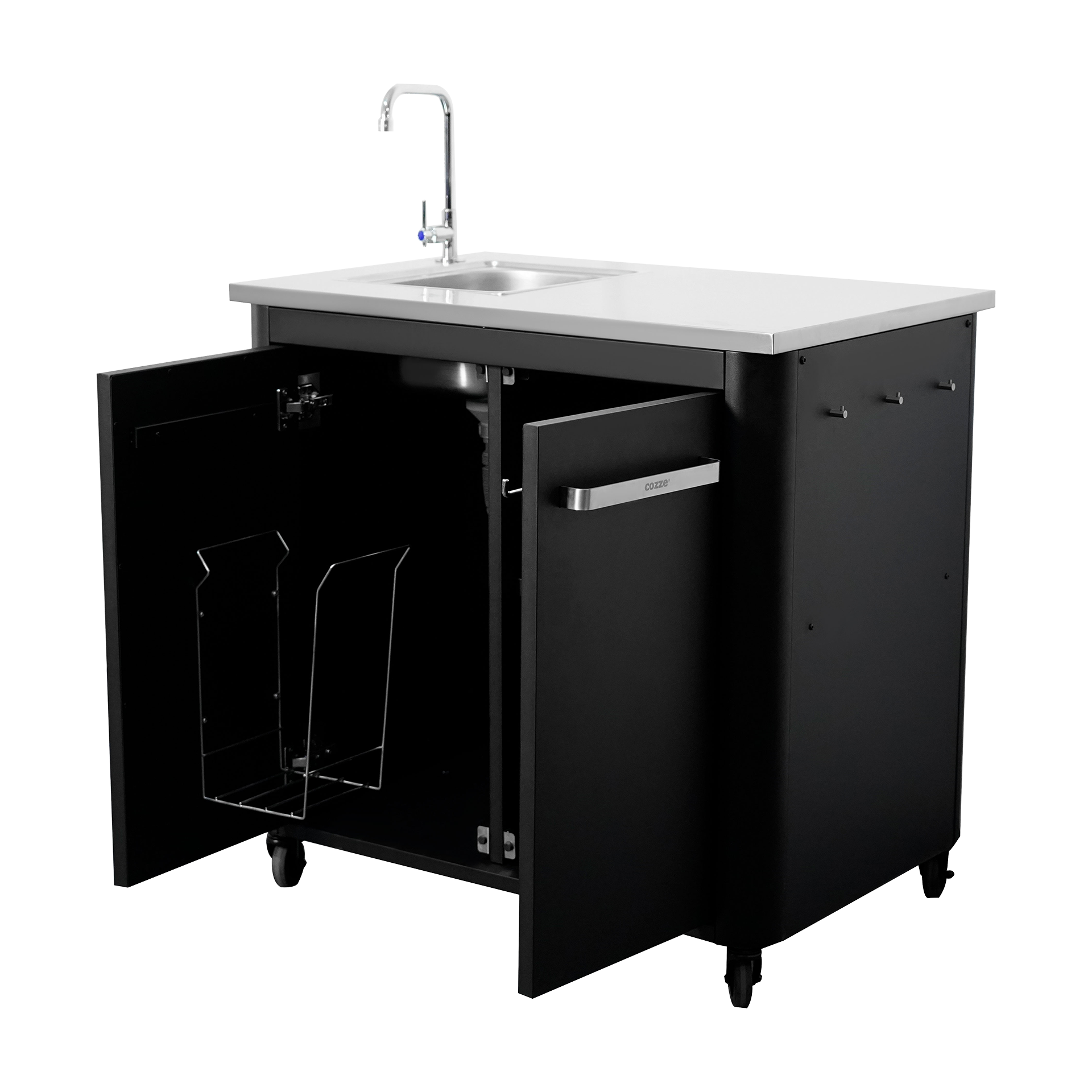 cozze® Gartenschrank Outdoorküche Schwarz 60*90*90 cozze® Gartenschrank Outdoorküche Schwarz 60*90*90