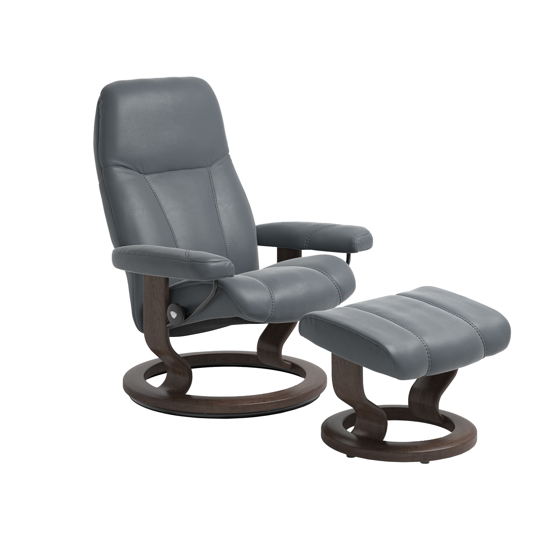 Stressless Relaxsessel mit Hocker Consul M Batick Atlantic Blue