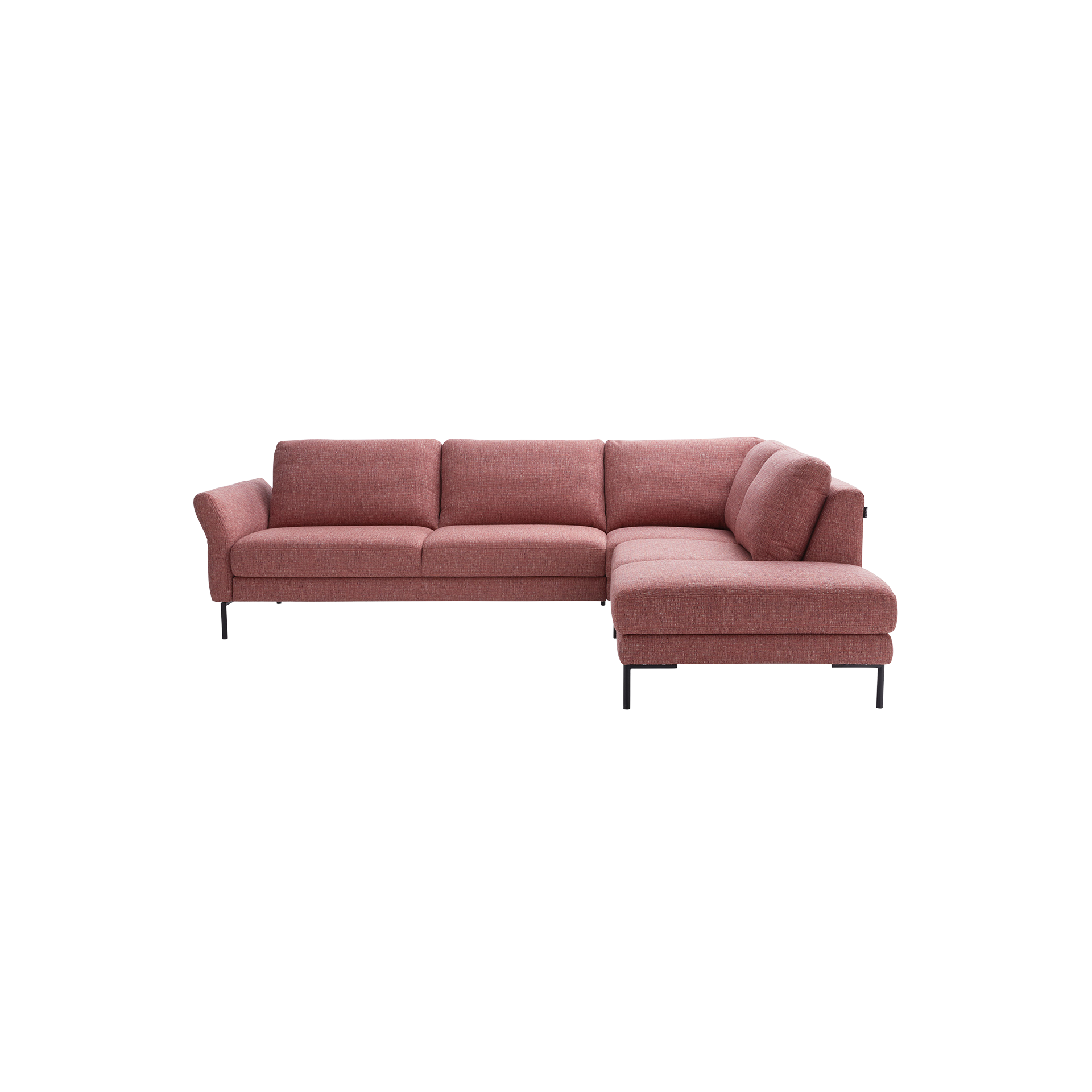 Contur Ecksofa Enna mit motorischer Sitztiefenverstellung Rosa