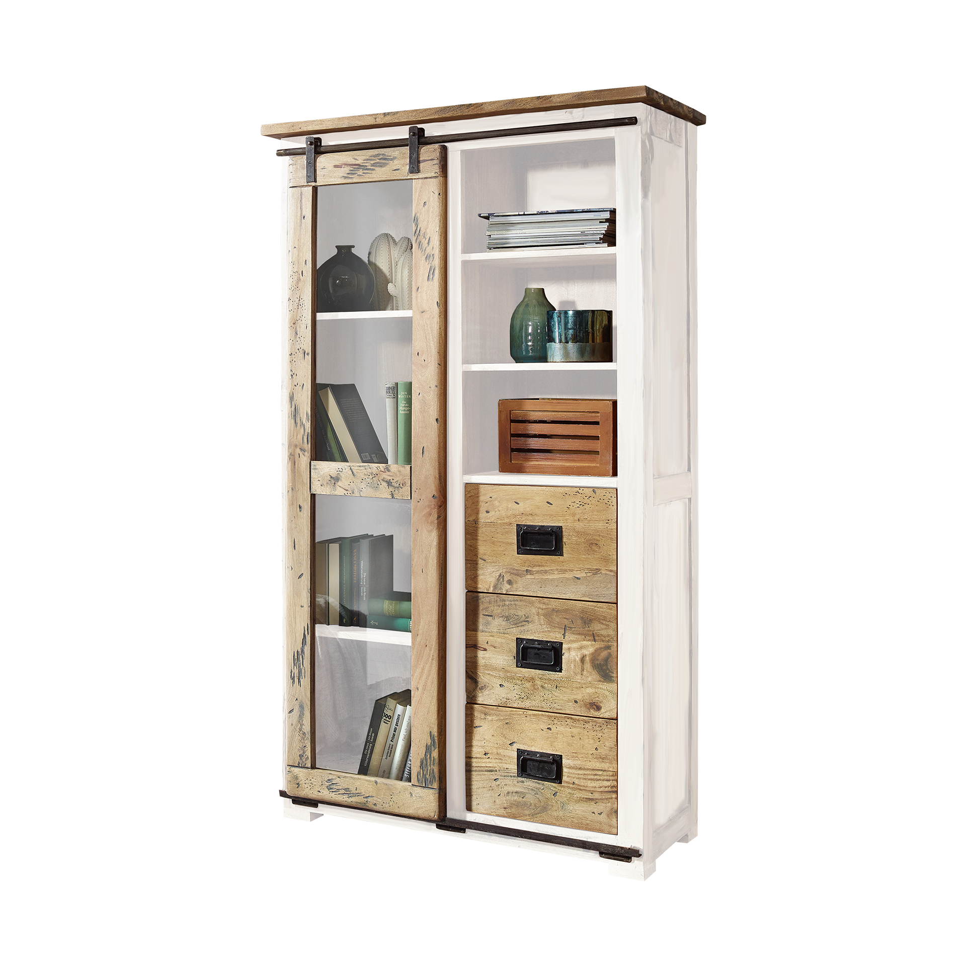 Novofurn Vitrine Lena Weiß 100*45*175 Novofurn Vitrine Lena Weiß 100*45*175