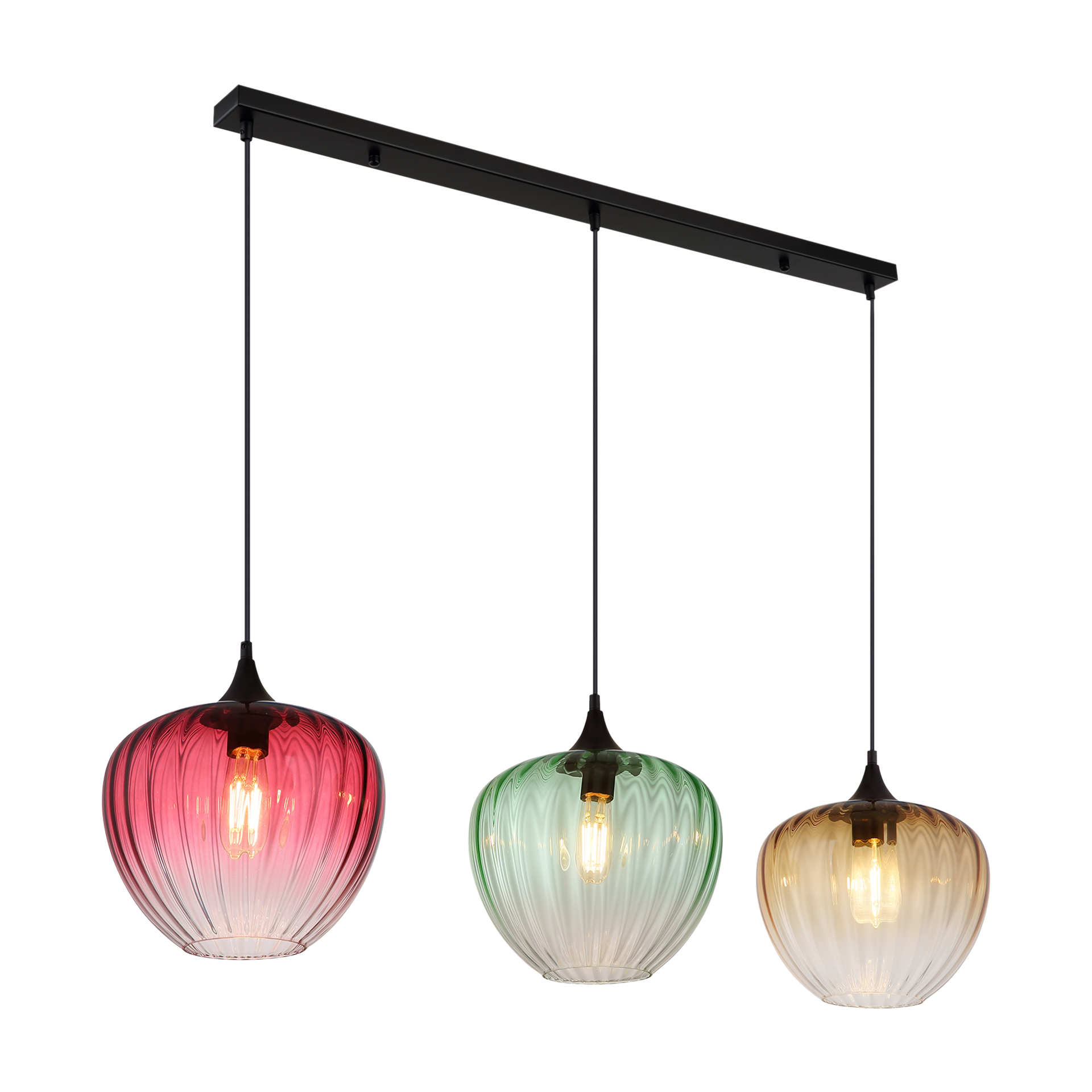 Pendelleuchte SOLVEIG Rot Amberfarbig Schwarz Grün Pendelleuchte SOLVEIG Rot Amberfarbig Schwarz Grün