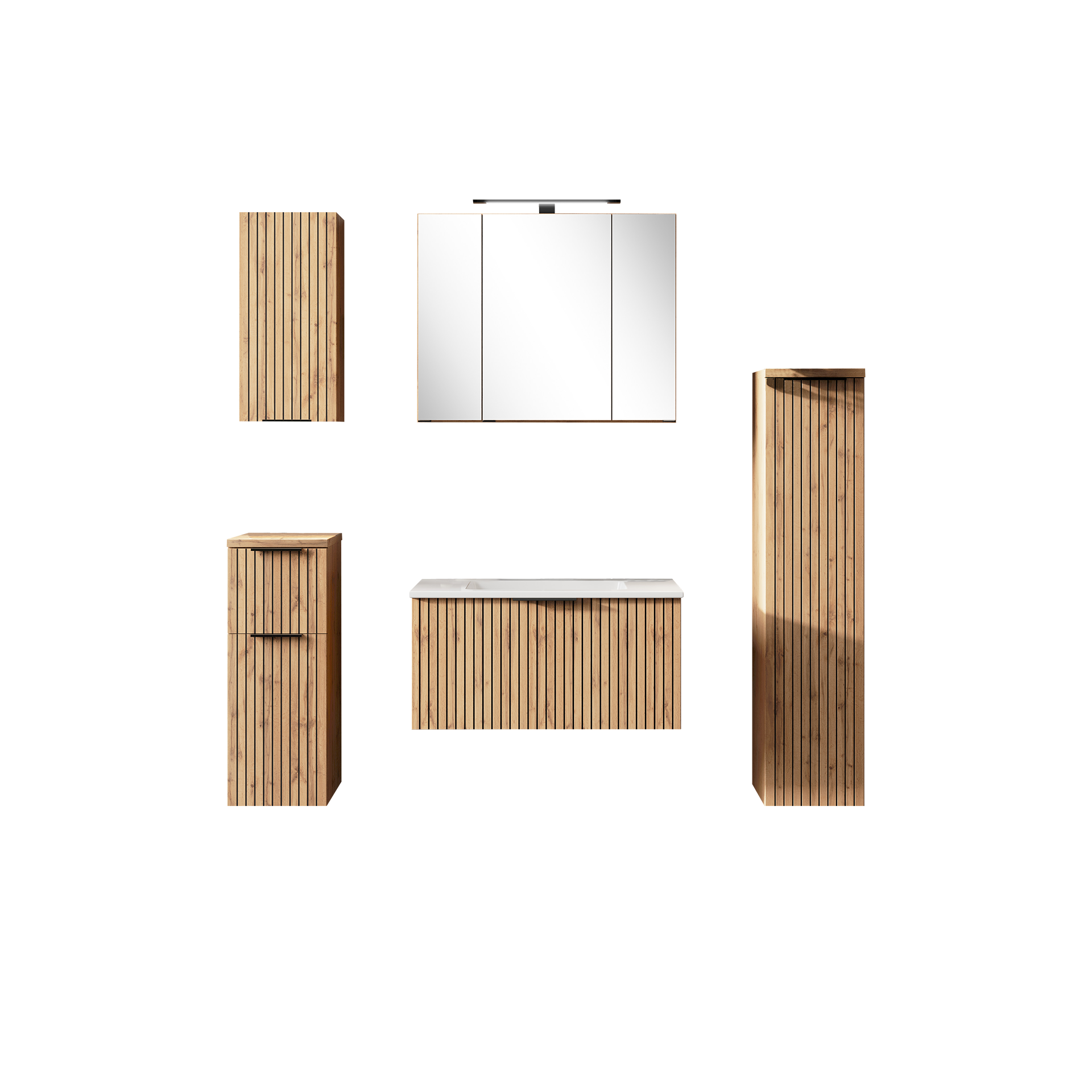 Novofurn Badschrank Linus Eichefarben 35*30*79 Novofurn Badschrank Linus Eichefarben 35*30*79