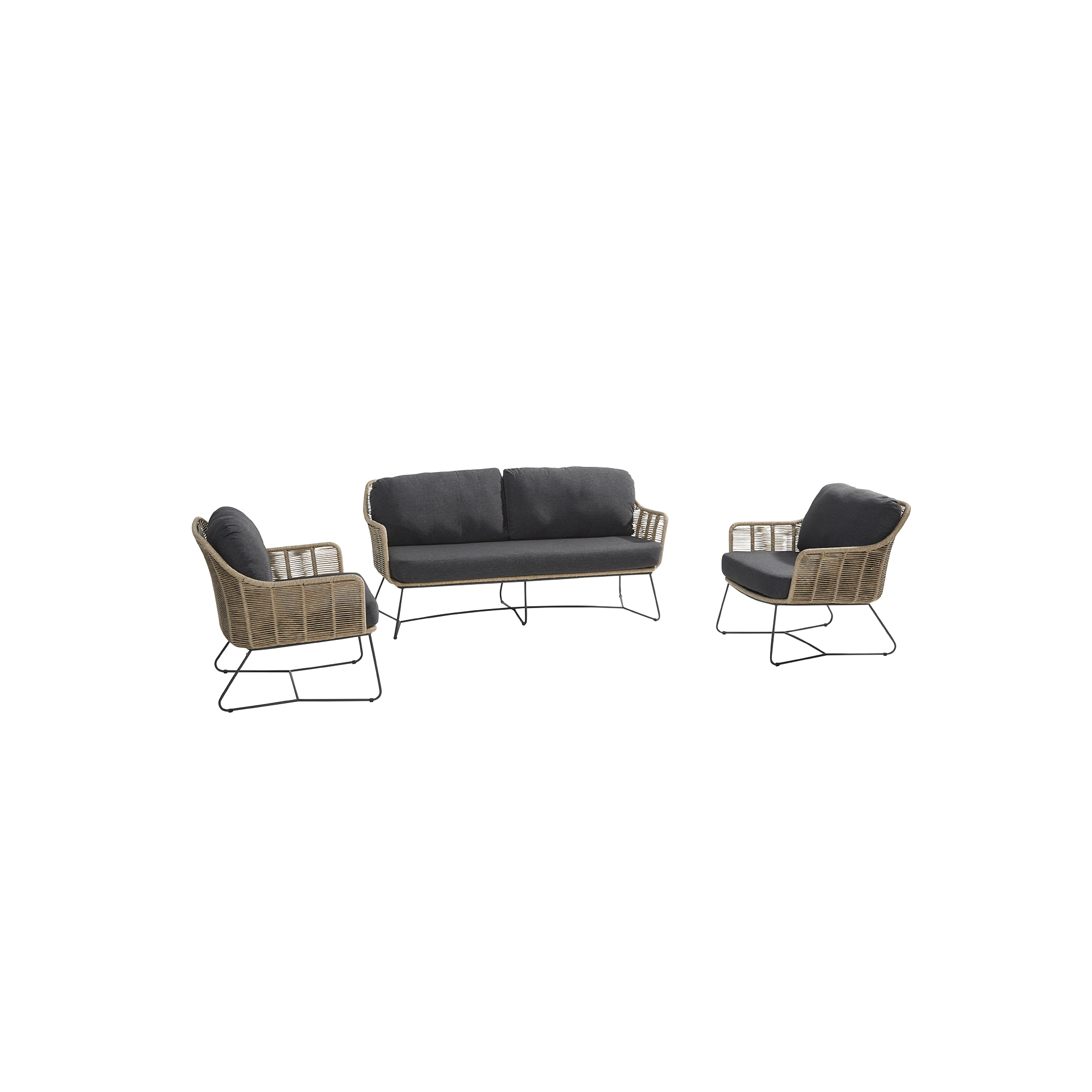 Idyl Loungemöbel-Set Kjekk Anthrazit