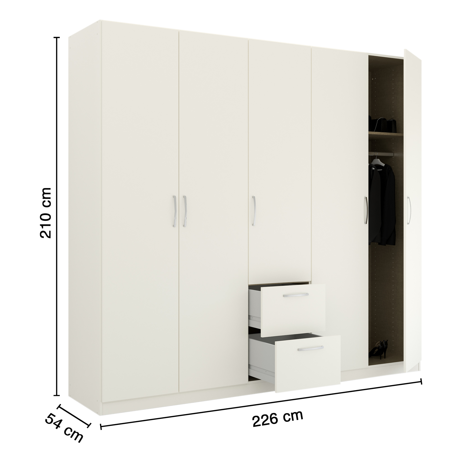 Drehtürenschrank Pure Weiß 54*226*210 Drehtürenschrank Pure Weiß 54*226*210