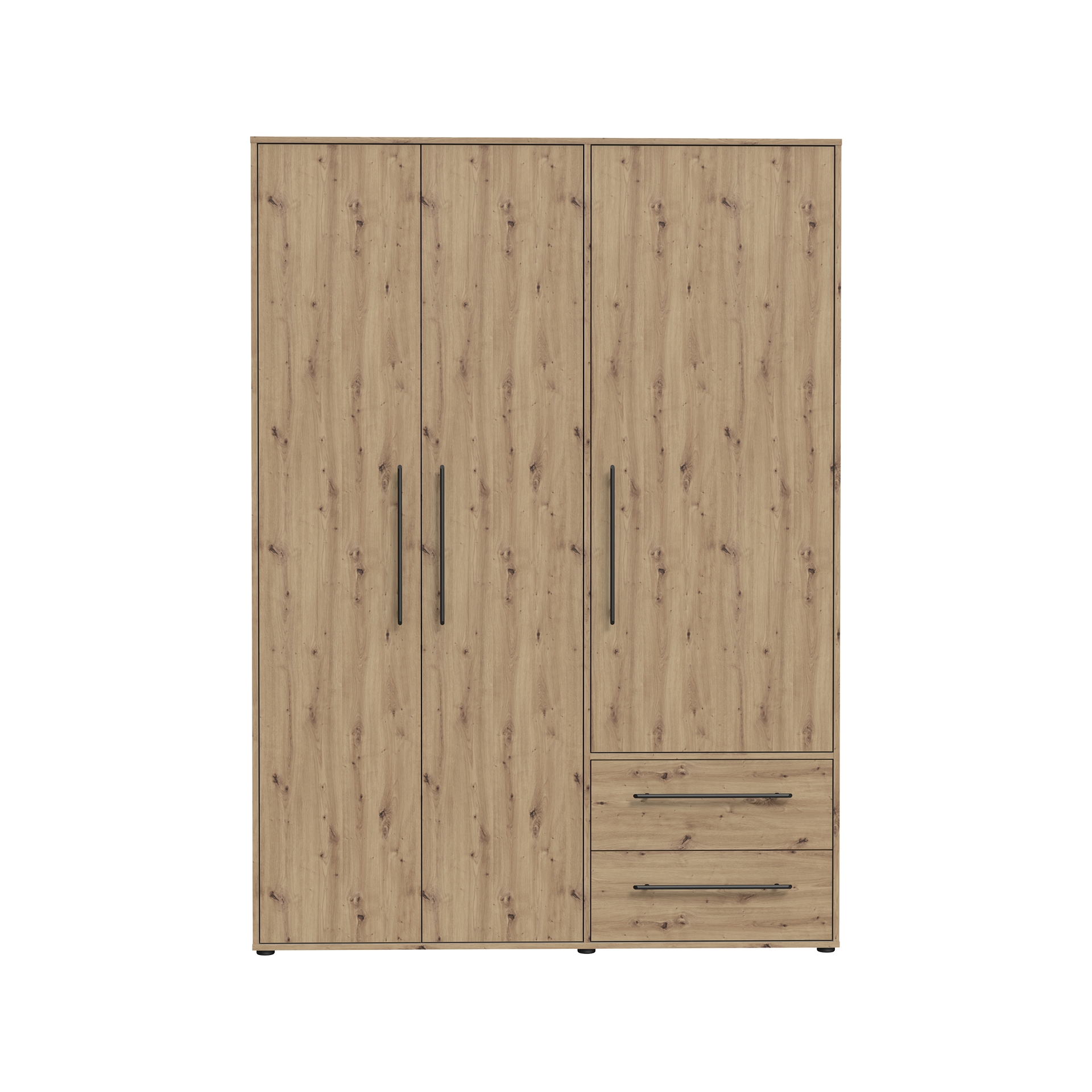 Drehtürenschrank Moldau 3-türig Eichefarben 59*144*200