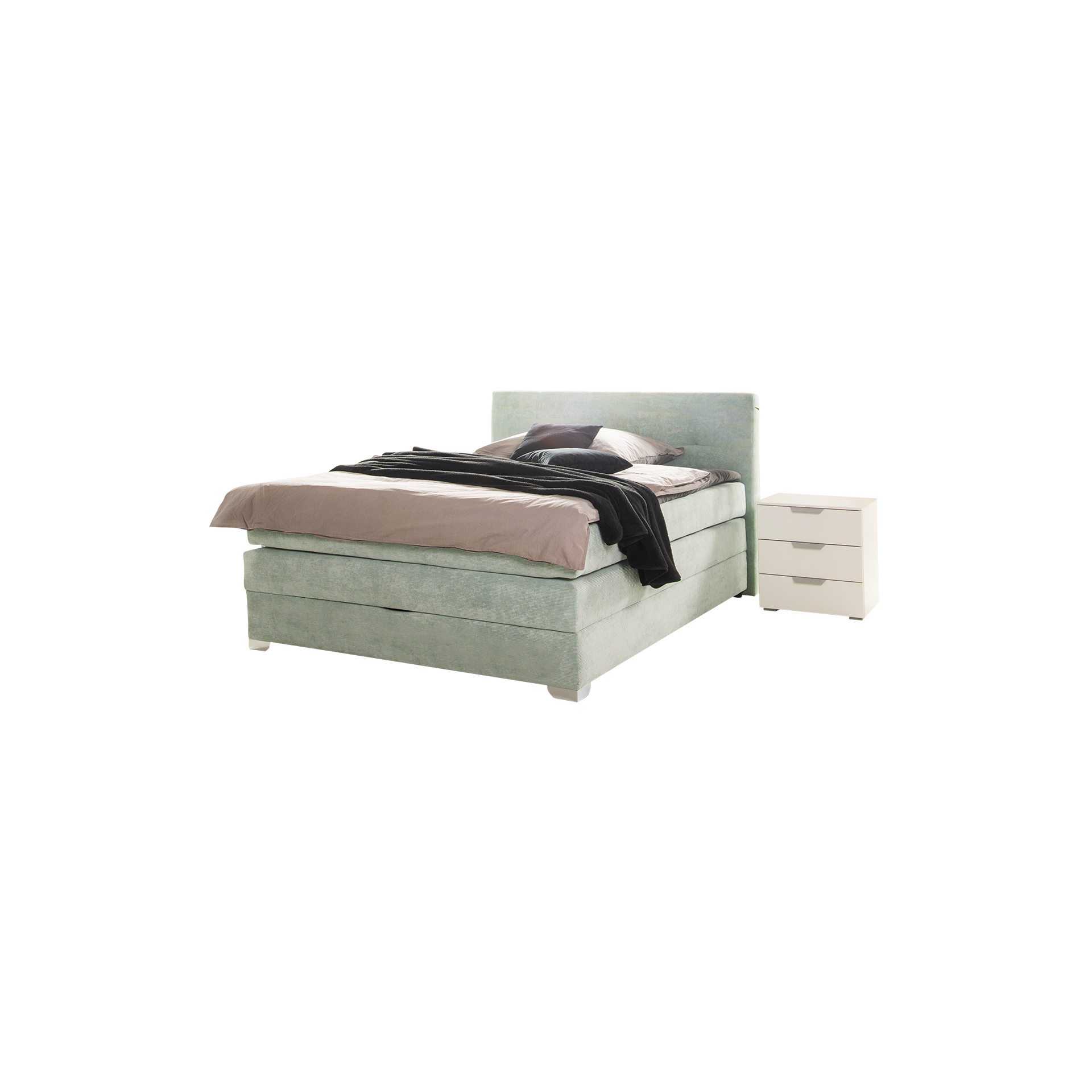 Boxspringbett Amelie Grün 140x200 cm
