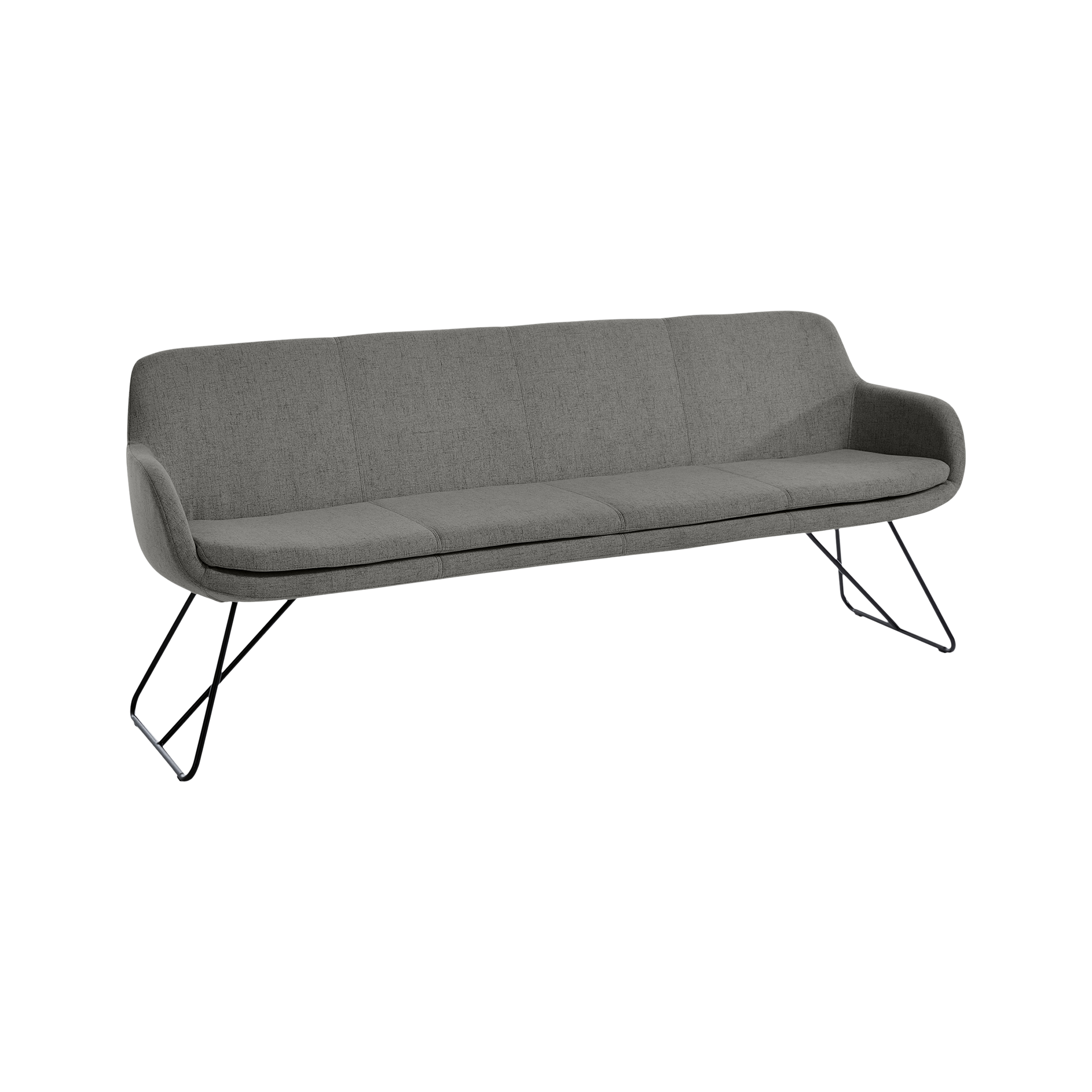 Musterring Sitzbank Tavia Bezug Florida grey Gestell Schwarz Musterring Sitzbank Tavia Bezug Florida grey Gestell Schwarz