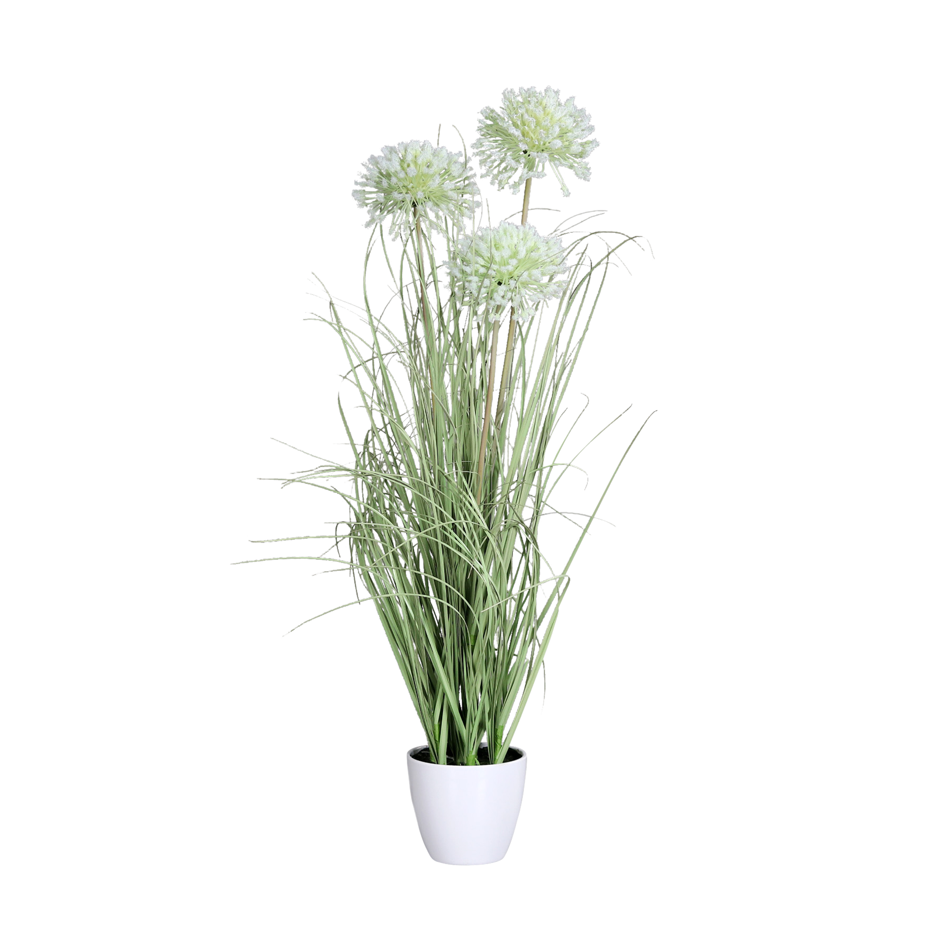Kunstpflanze Gras Weiß-Grün Kunstpflanze Gras Weiß-Grün