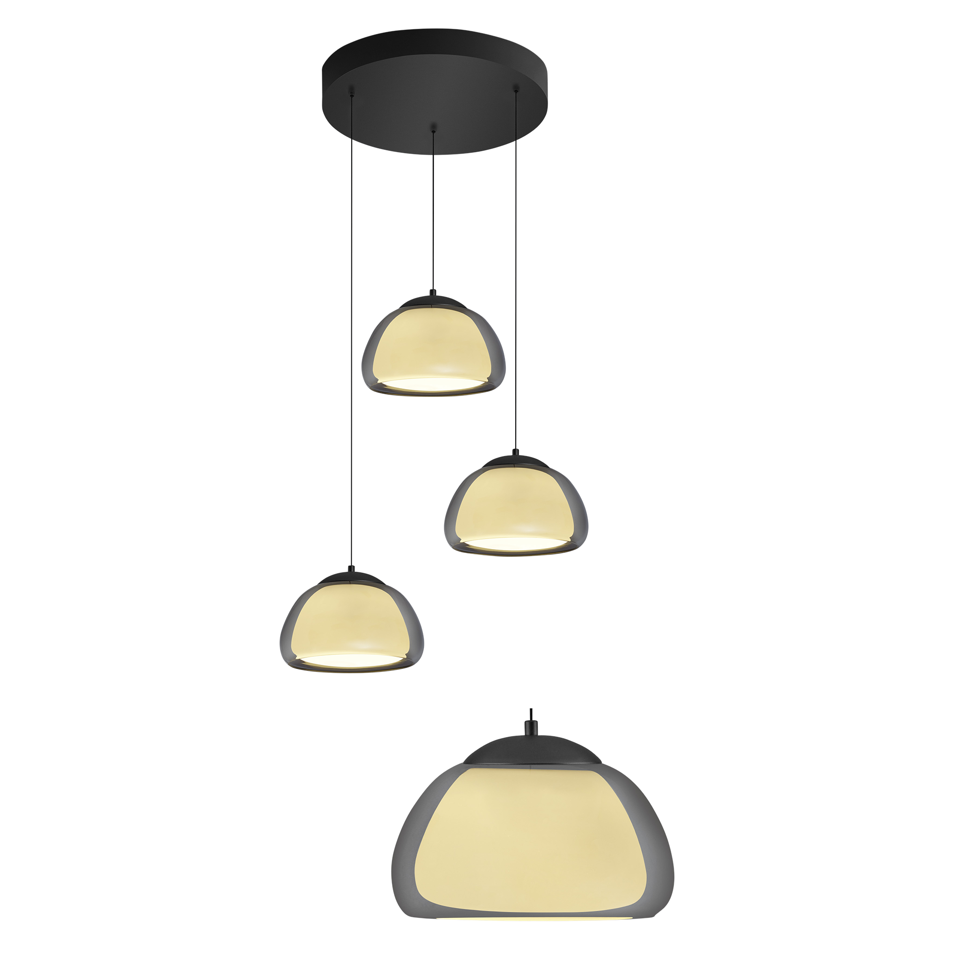 Pendelleuchte LUXXO Schwarz Grau Pendelleuchte LUXXO Schwarz Grau