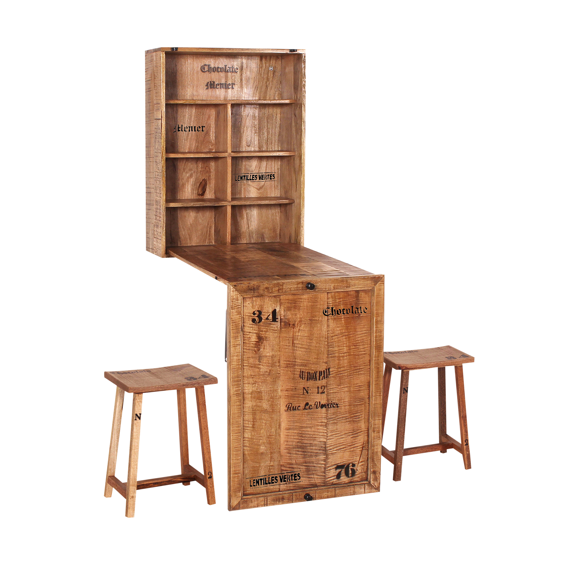 Klapptisch Rustic Natur Antik 60*25*80