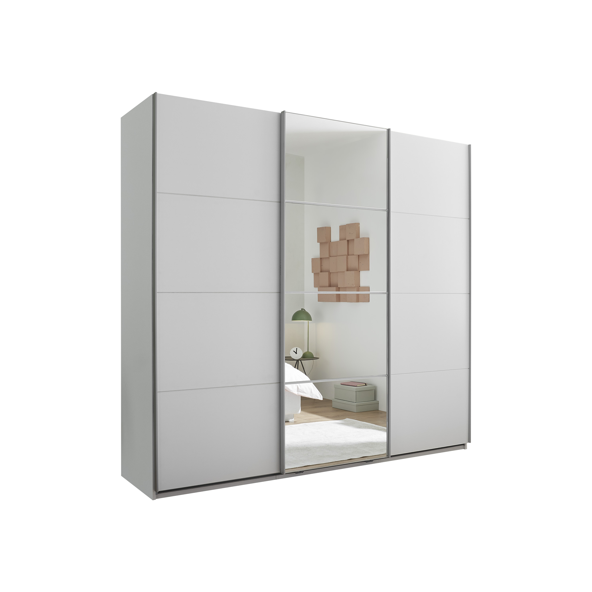 Schwebetürenschrank Caracas Weiß 60*215*204 Schwebetürenschrank Caracas Weiß 60*215*204