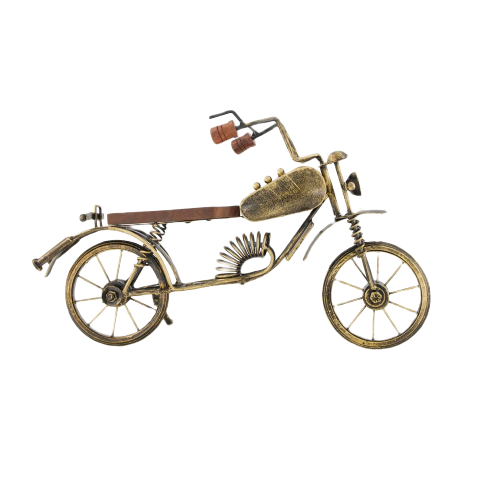 Dekoaufsteller Motorrad Antique Gold