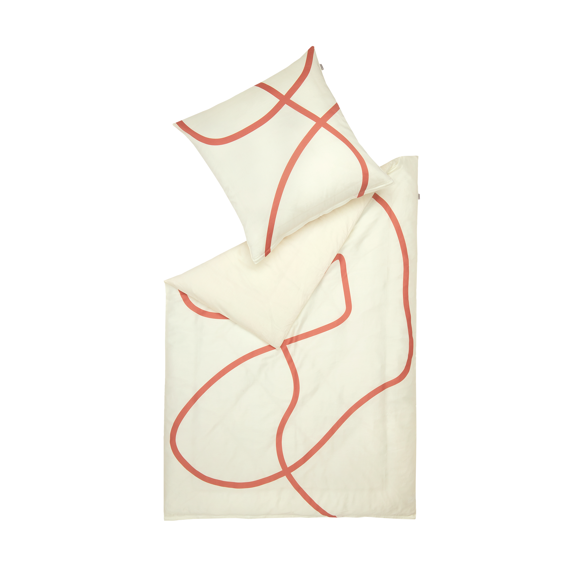 Musterring Satin Bettwäsche JustB! Artsy Weiß Blush Musterring Satin Bettwäsche JustB! Artsy Weiß Blush