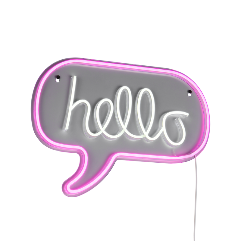 Wandleuchte Hello Transparent Klar