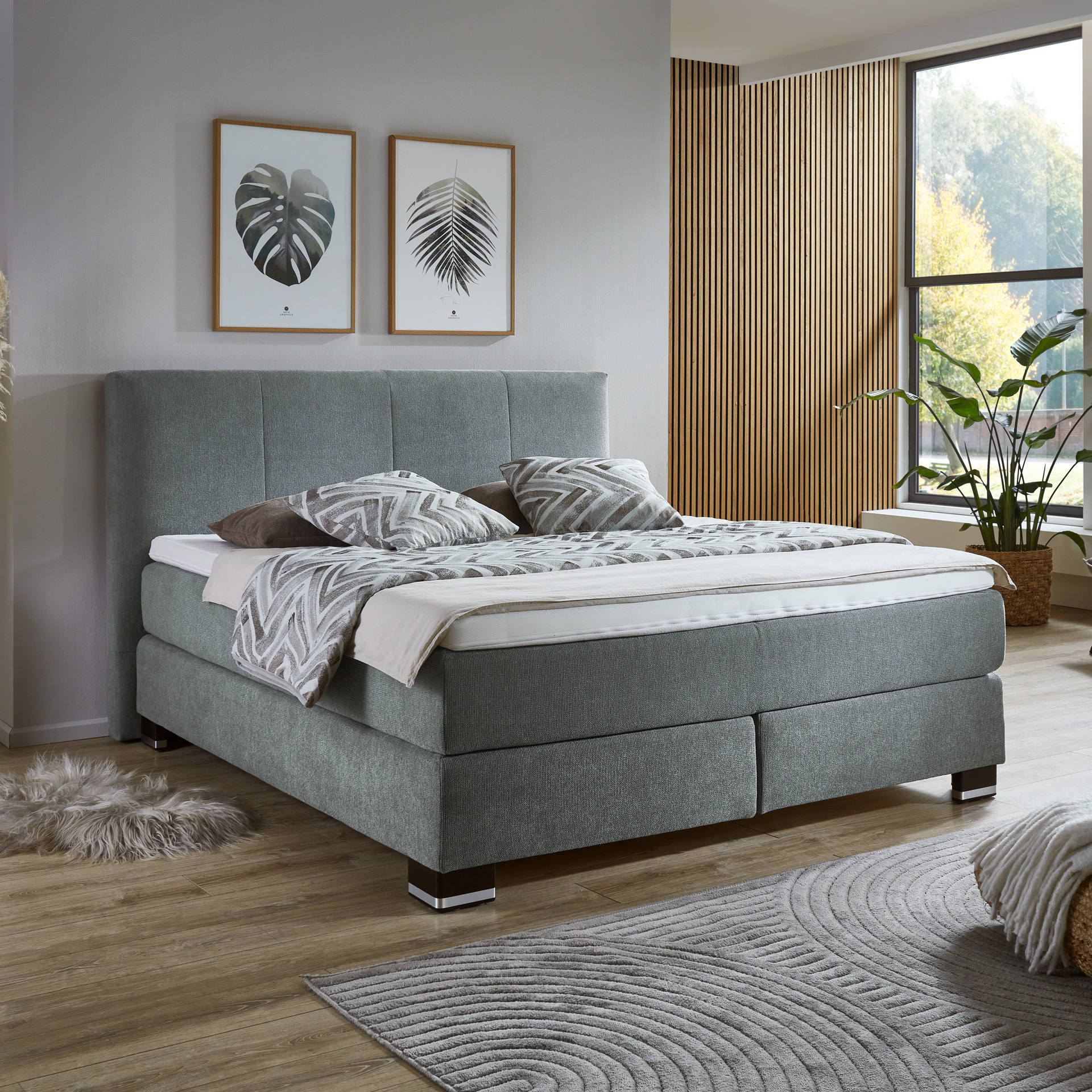 Moritz Winter Boxspringbett Mira Grau 180x200 cm H4 - extra fest, ab ca. 110 kg H5 - ultra fest, ab ca. 130 kg Moritz Winter Boxspringbett Mira Grau 180x200 cm H4 - extra fest, ab ca. 110 kg H5 - ultra fest, ab ca. 130 kg