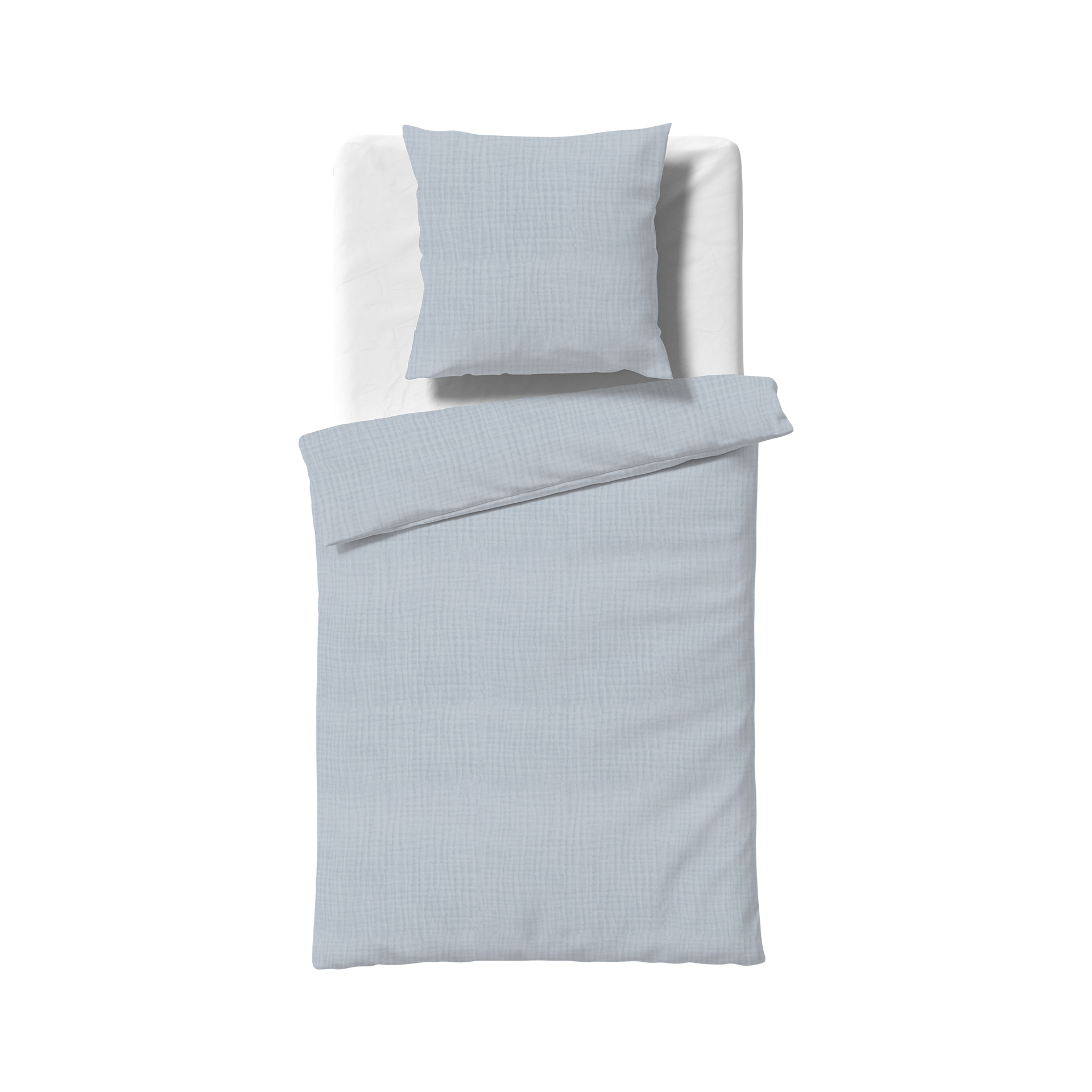 Musselin Bettwäsche Faro Uni Bleu 135x200cm Musselin Bettwäsche Faro Uni Bleu 135x200cm
