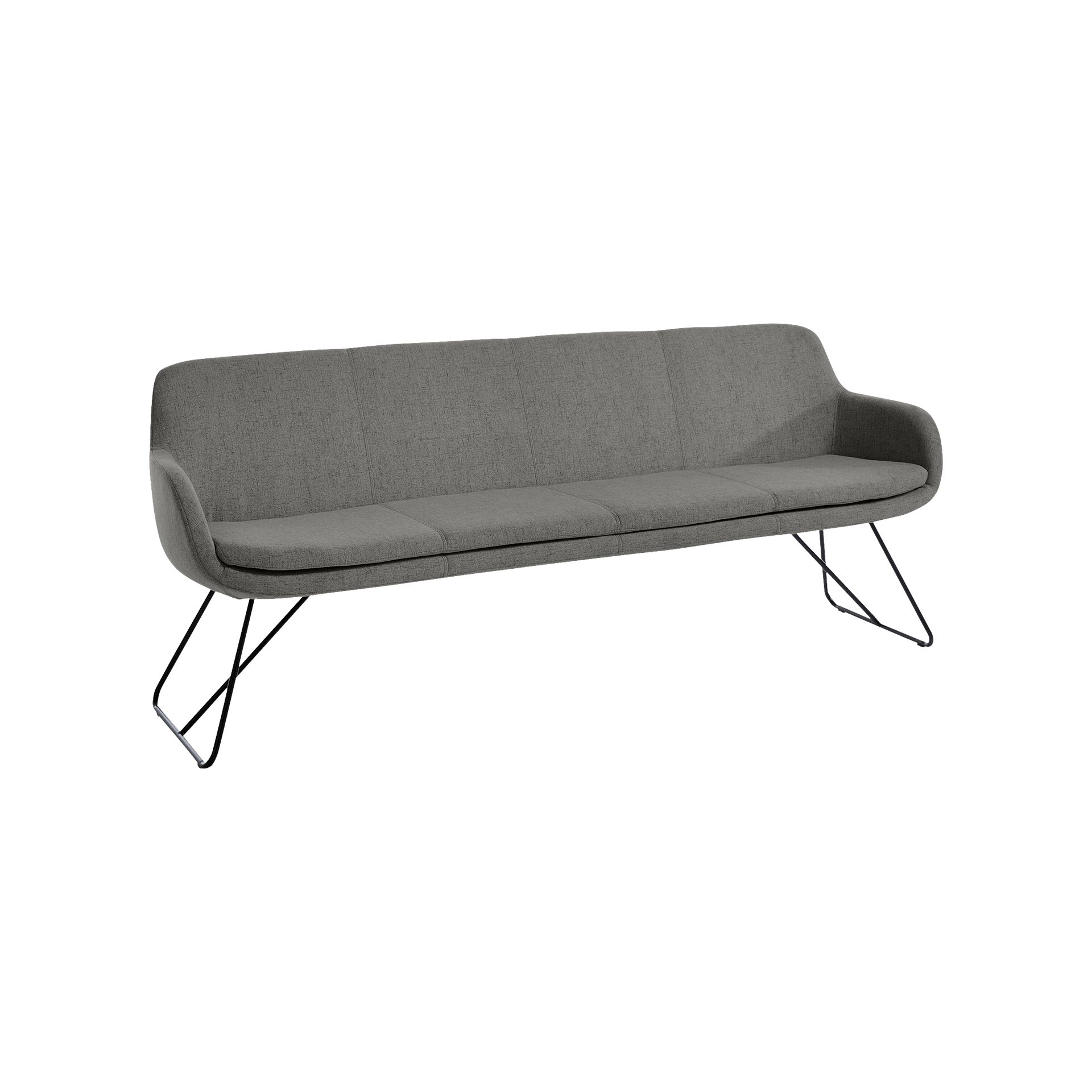 Musterring Sitzbank Tavia Bezug Florida grey Gestell Schwarz Musterring Sitzbank Tavia Bezug Florida grey Gestell Schwarz