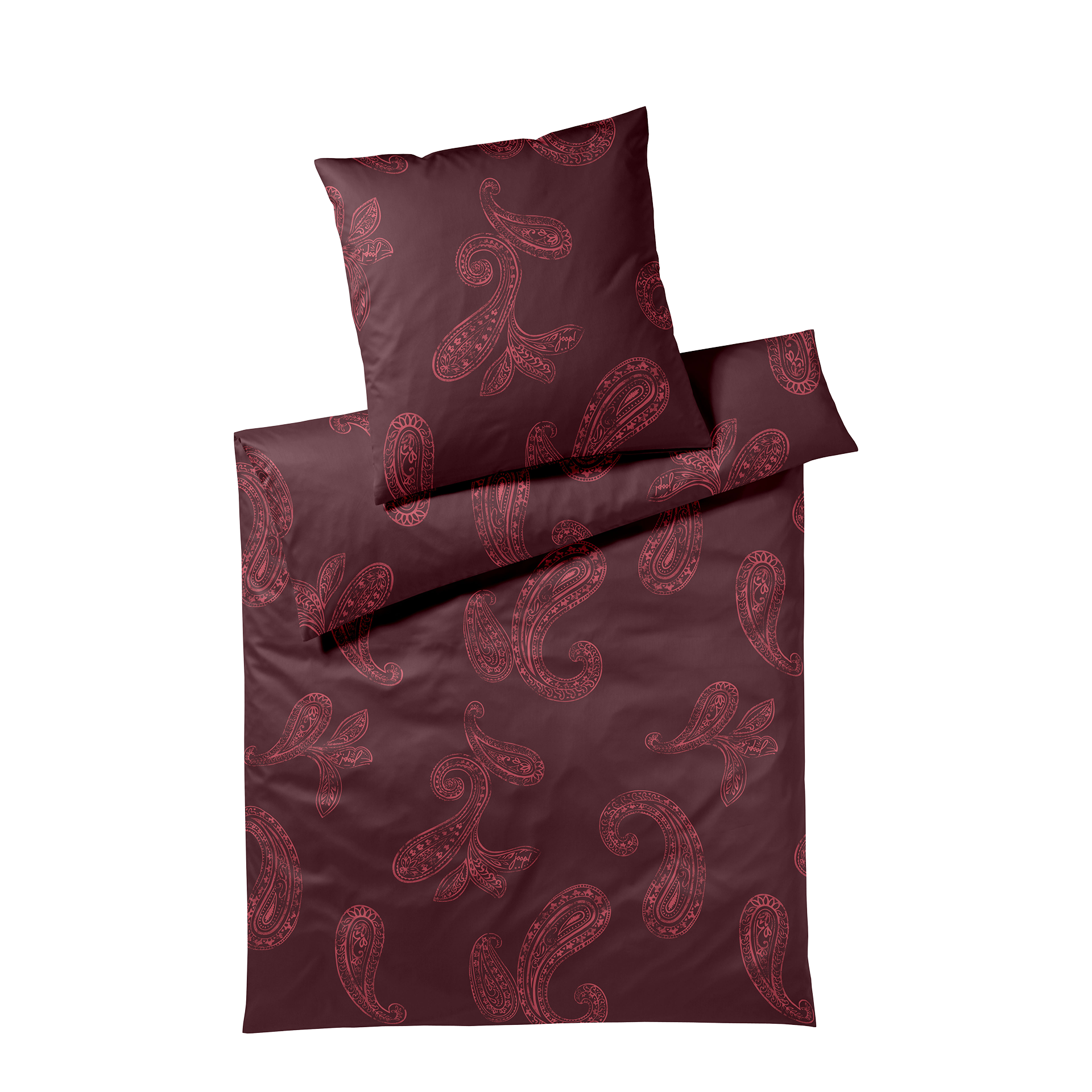 Satin Bettwäsche Paisley Rouge Bezug 135x200 Kissenbezug 80x80cm Satin Bettwäsche Paisley Rouge Bezug 135x200 Kissenbezug 80x80cm