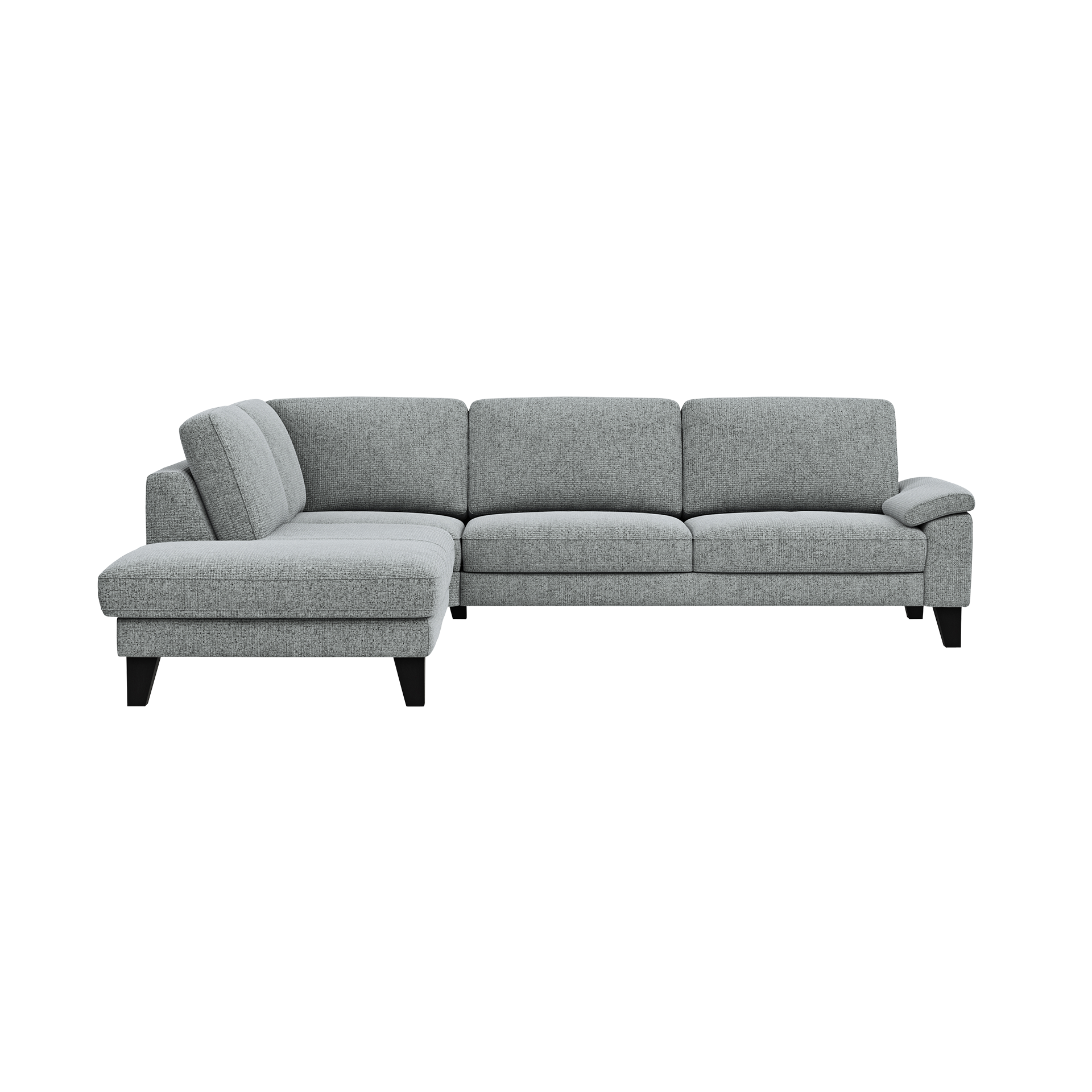 Global wohnen Ecksofa Oviedo mit Drehsitz Grau langer Schenkel links Global wohnen Ecksofa Oviedo mit Drehsitz Grau langer Schenkel links