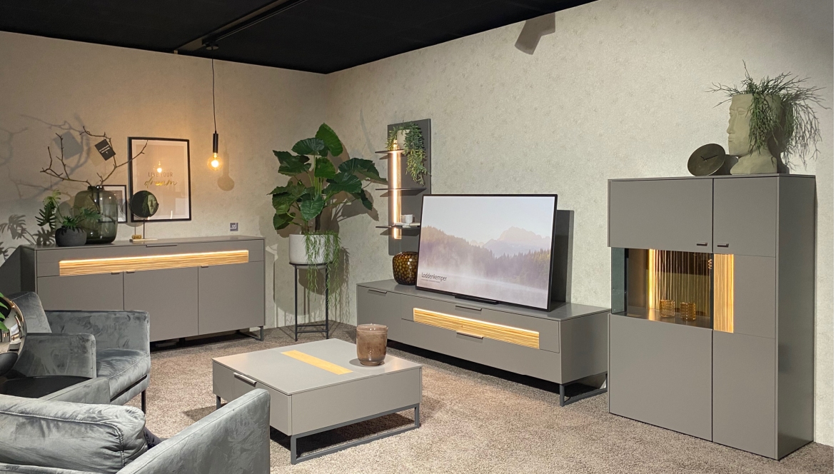 Francesca Garibaldi Wohnwand Linee Living Grau Francesca Garibaldi Wohnwand Linee Living Grau