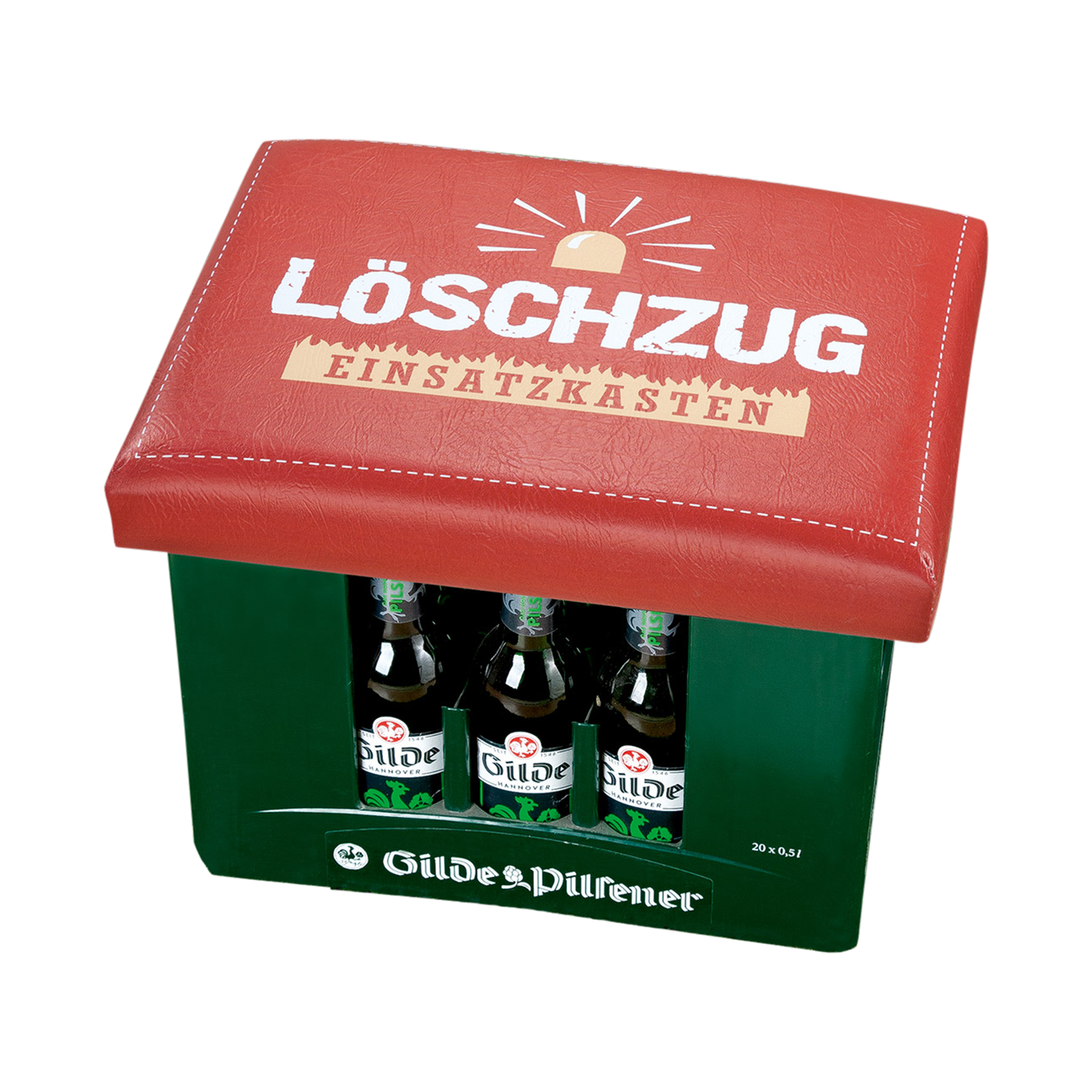 Sitzkissen Bierkasten Rot