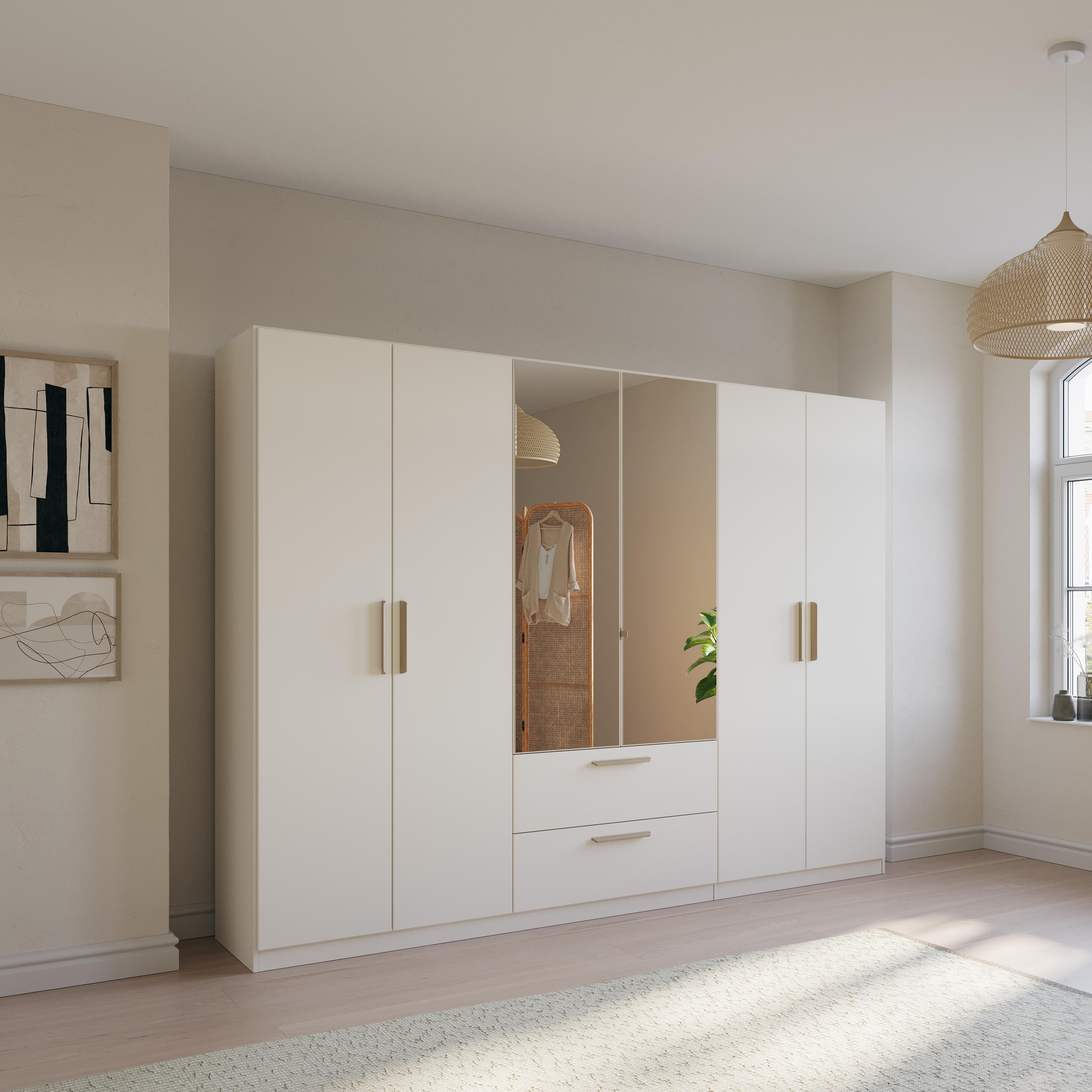 Drehtürenschrank Skandi 6-türig Weiß 54*226*210 Drehtürenschrank Skandi 6-türig Weiß 54*226*210