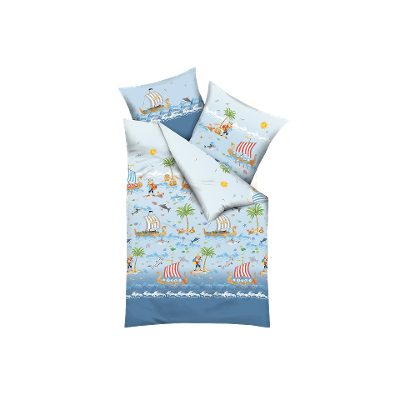 Linon Bettwäsche Wikinger Blau 135x200cm Linon Bettwäsche Wikinger Blau 135x200cm