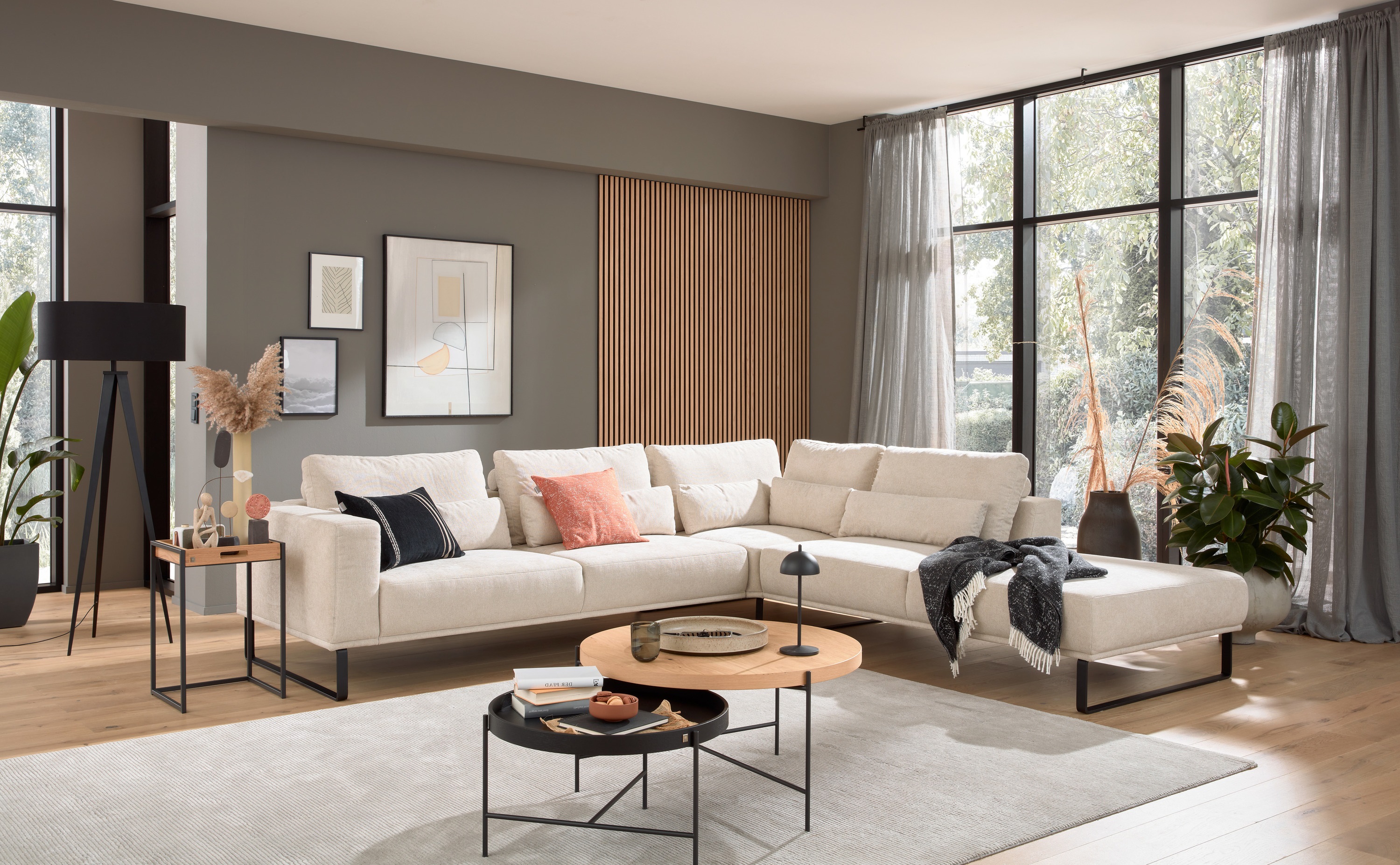 Musterring Ecksofa JustB! PM100 Beige Ottomane rechts Musterring Ecksofa JustB! PM100 Beige Ottomane rechts