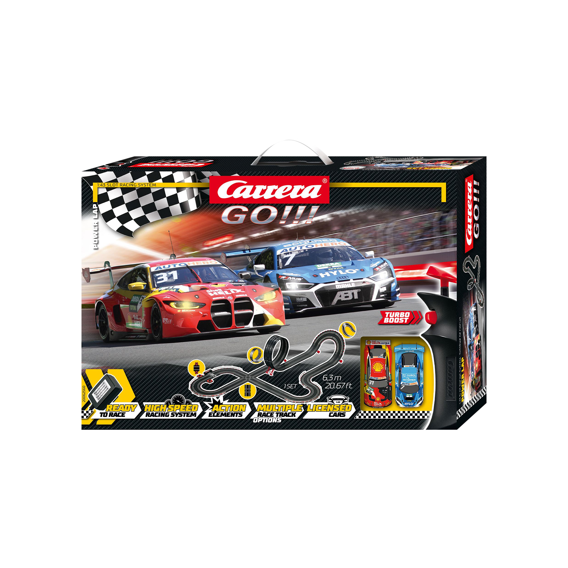 Spielbahn Carrera GO!!! DTM Power Lap Mehrfarbig