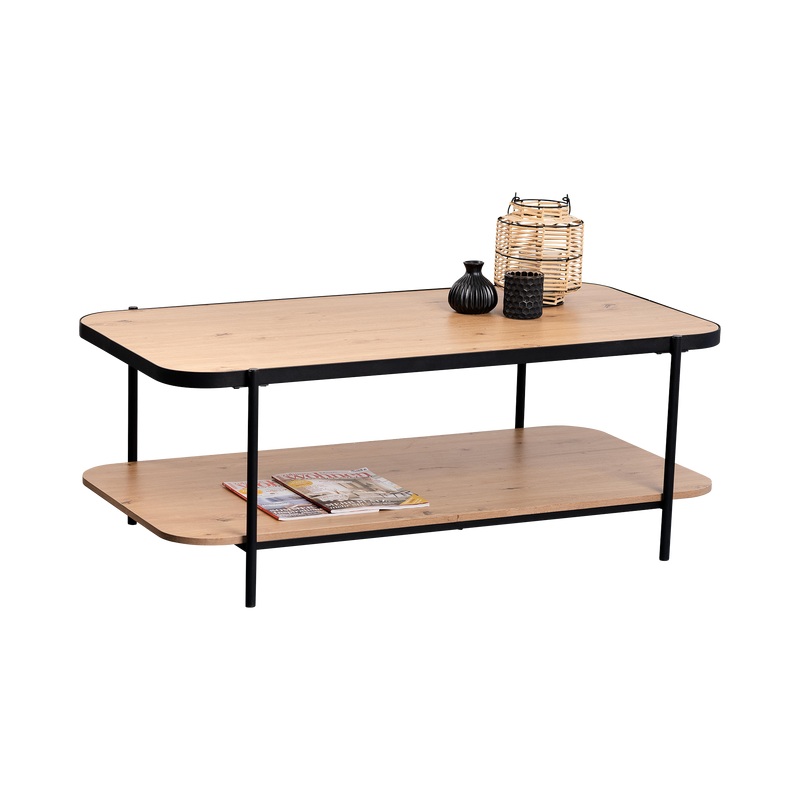 Couchtisch Pierre 2 Platte Artisaneiche 64*120*45