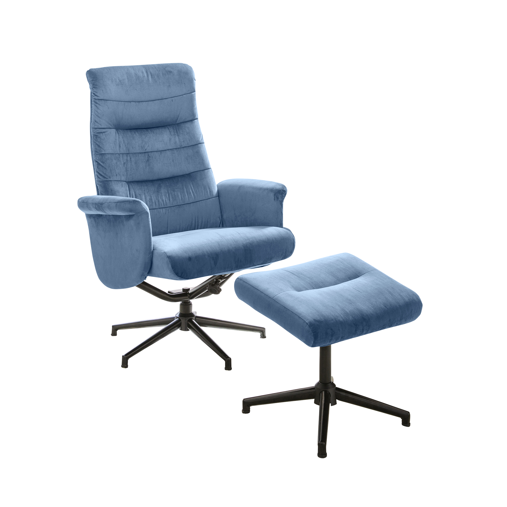 Relaxsessel mit Hocker Kia Blau Relaxsessel mit Hocker Kia Blau
