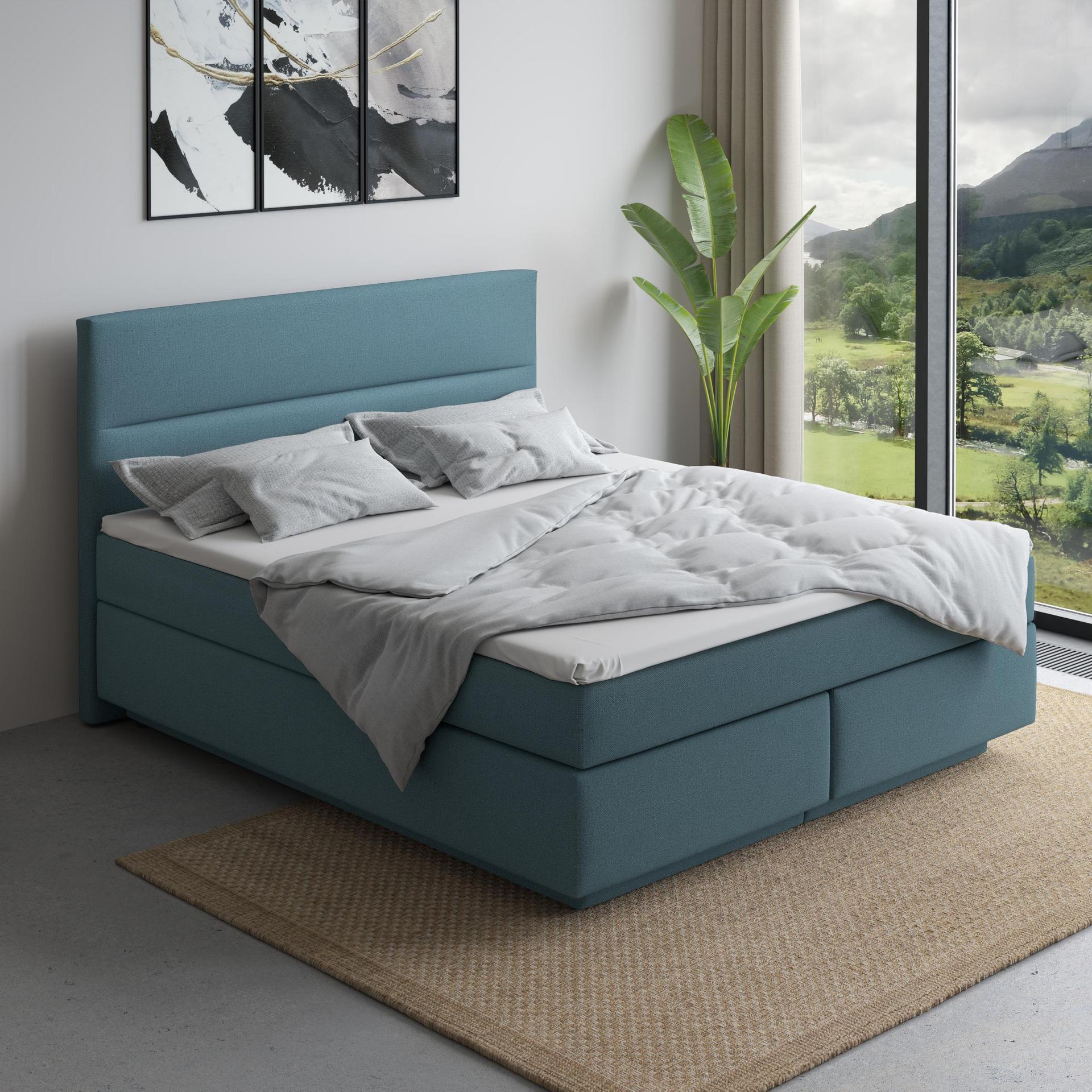 Francesca Garibaldi Boxspringbett Caprera Grün 180x200 cm Oberseite H4 - extra fest, ab ca. 110 kg Unterseite H3 - fest, ab ca. 80 kg Francesca Garibaldi Boxspringbett Caprera Grün 180x200 cm Oberseite H4 - extra fest, ab ca. 110 kg Unterseite H3 - fest, ab ca. 80 kg