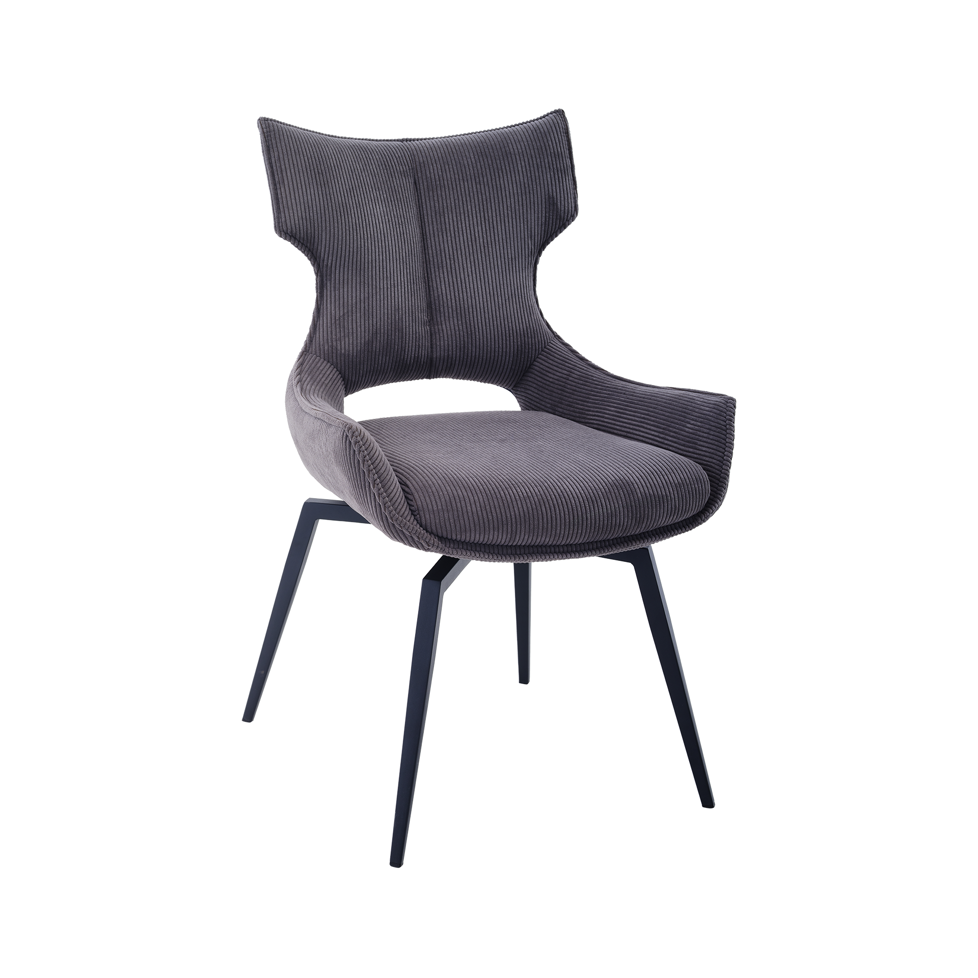 Stuhl Candie Bezug Grau Gestell Schwarz matt Stuhl Candie Bezug Grau Gestell Schwarz matt