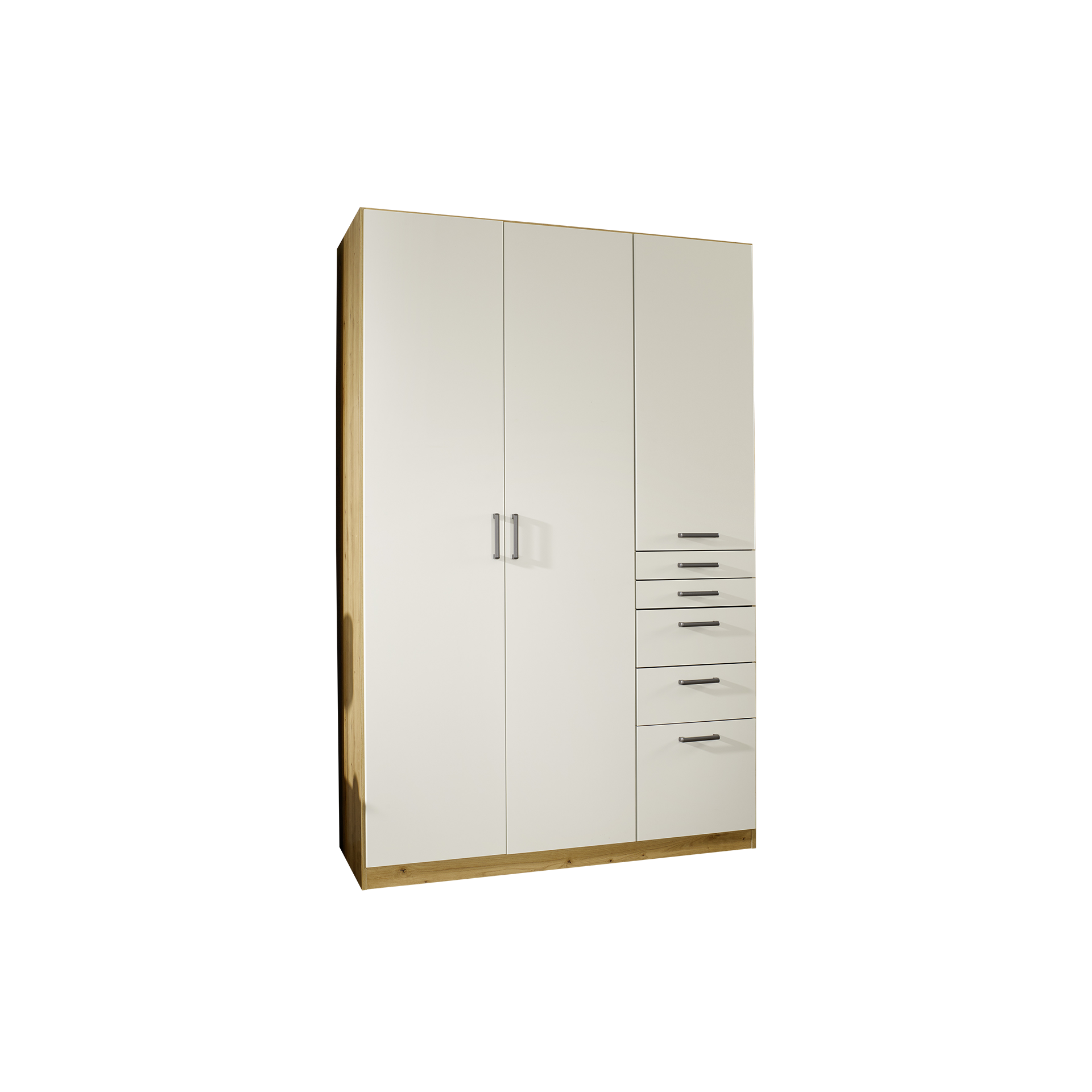 Drehtürenschrank Multiform 3-türig Weiß 54*136*210 Drehtürenschrank Multiform 3-türig Weiß 54*136*210