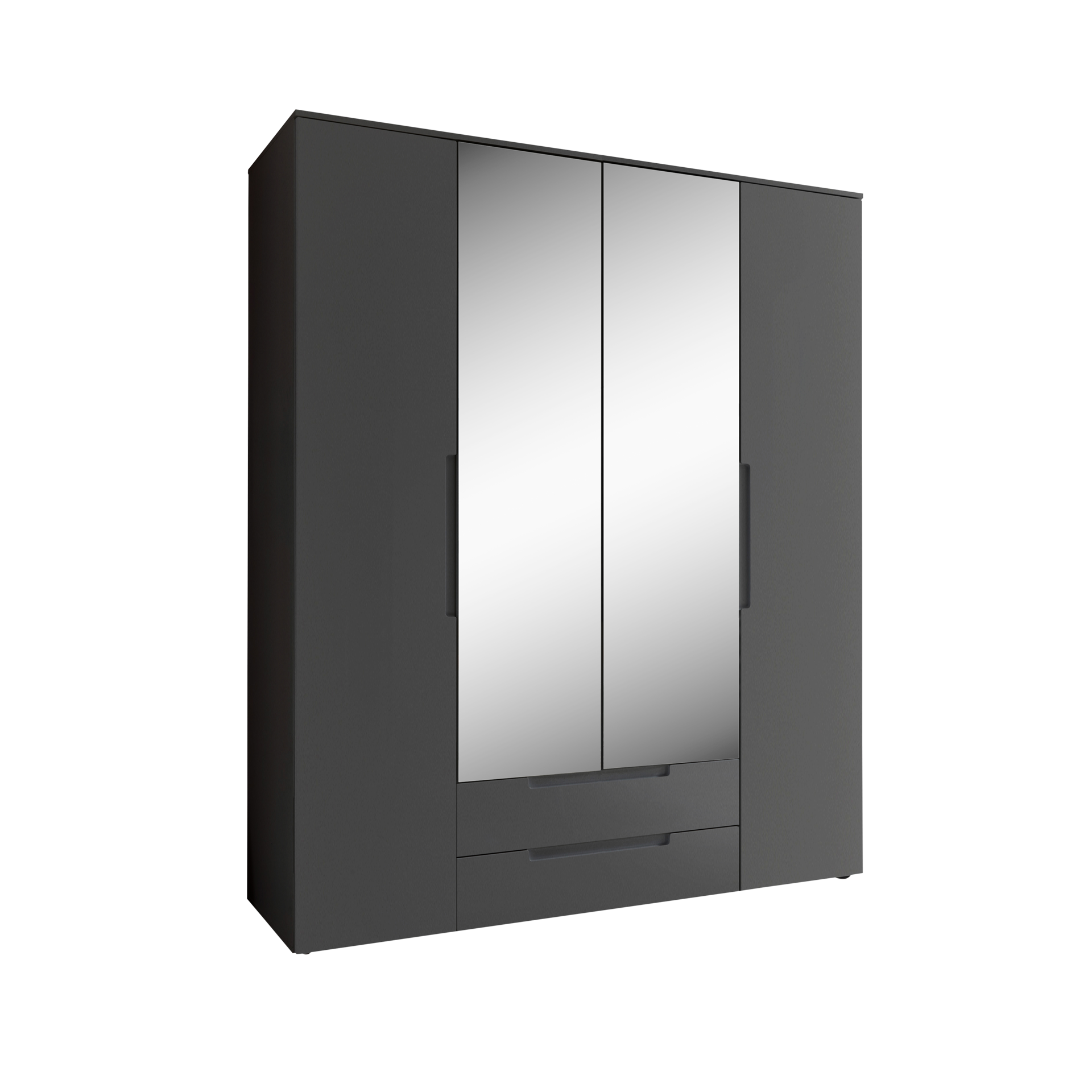 Drehtürenschrank Samoa 4-türig Grau 57*160*208 Drehtürenschrank Samoa 4-türig Grau 57*160*208