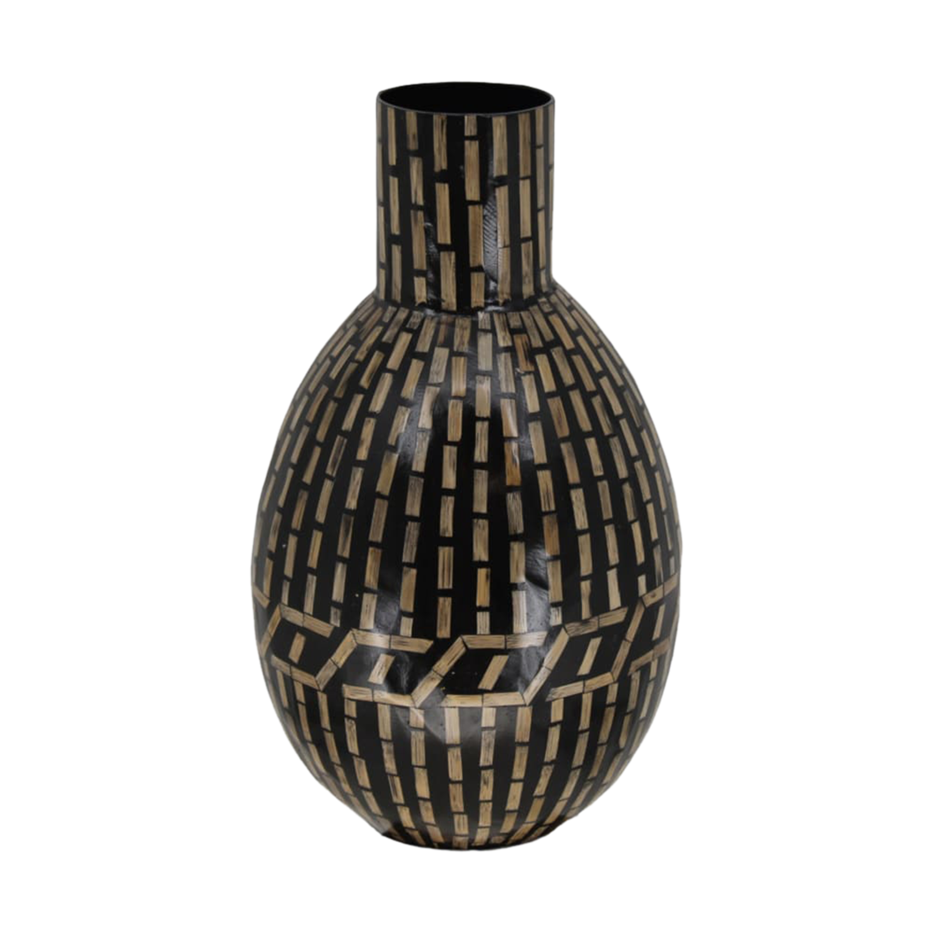 Vase Bambus Schwarz-Weiß Vase Bambus Schwarz-Weiß