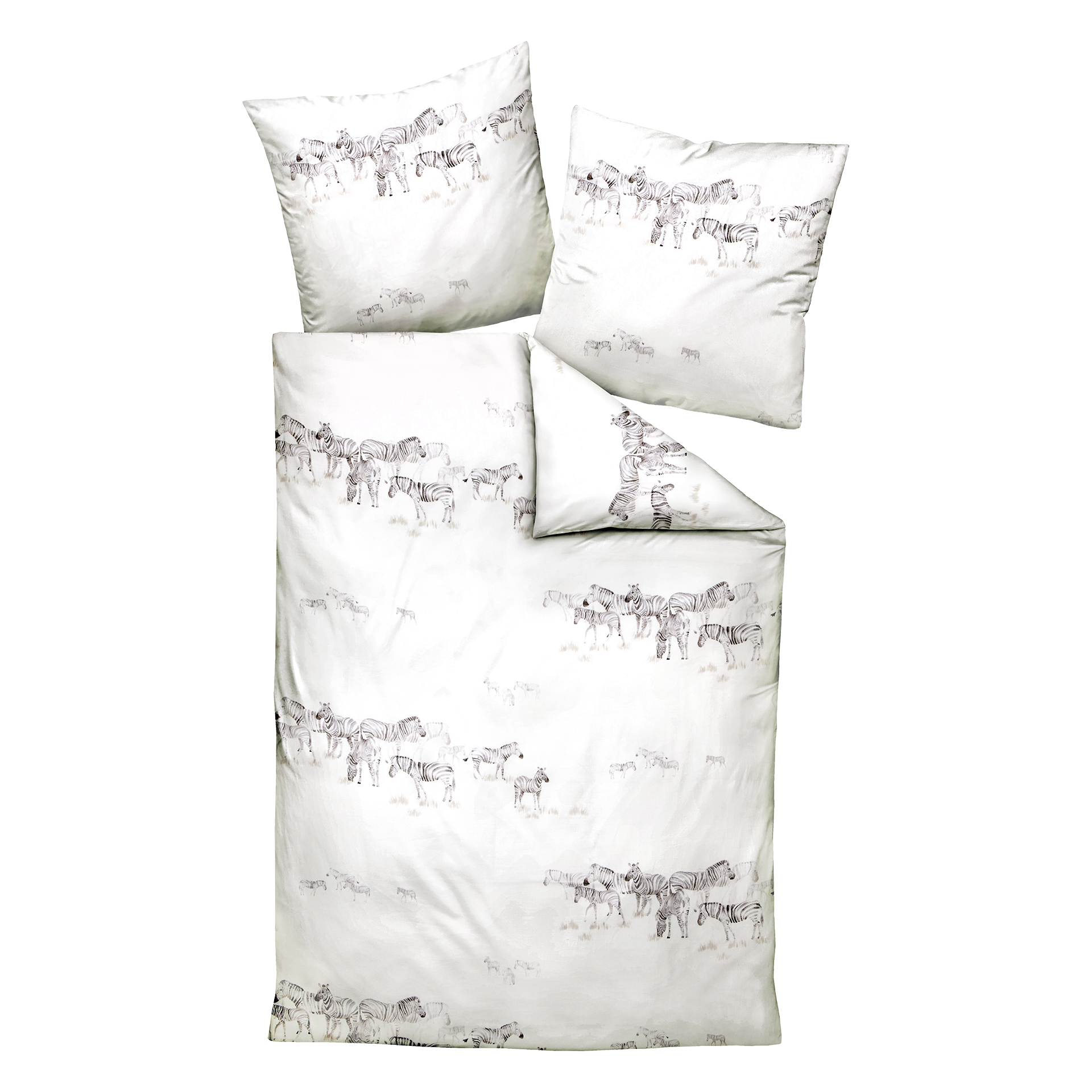 Satin Bettwäsche Moments naturell grau 155x220cm Satin Bettwäsche Moments naturell grau 155x220cm