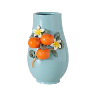 Vase Orange Orange-Türkis