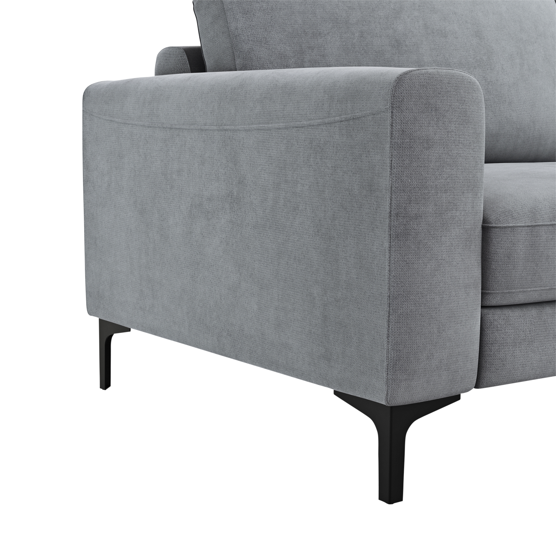 Global wohnen Ecksofa Oviedo Grau langer Schenkel rechts Global wohnen Ecksofa Oviedo Grau langer Schenkel rechts
