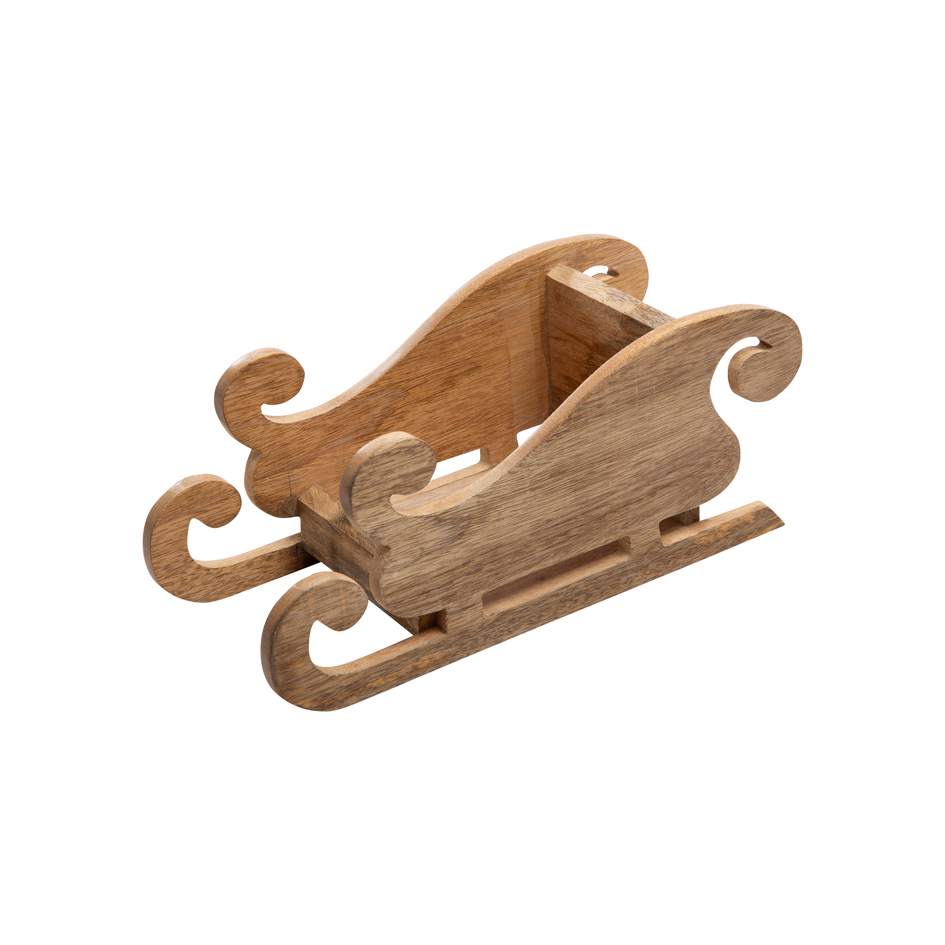 Dekoaufsteller Schlitten Natur