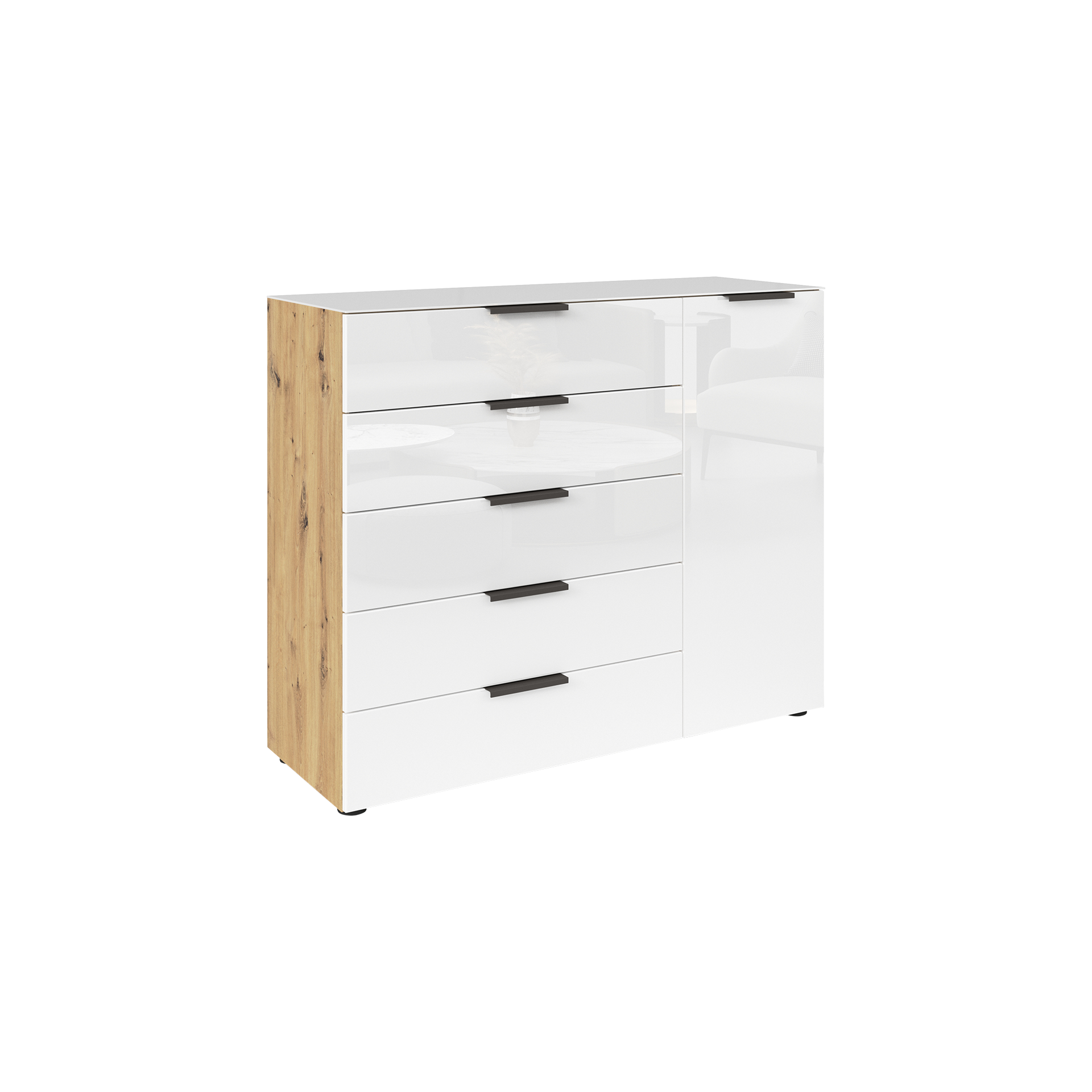 Kommode Fleur Weiß 42*120*99 Kommode Fleur Weiß 42*120*99